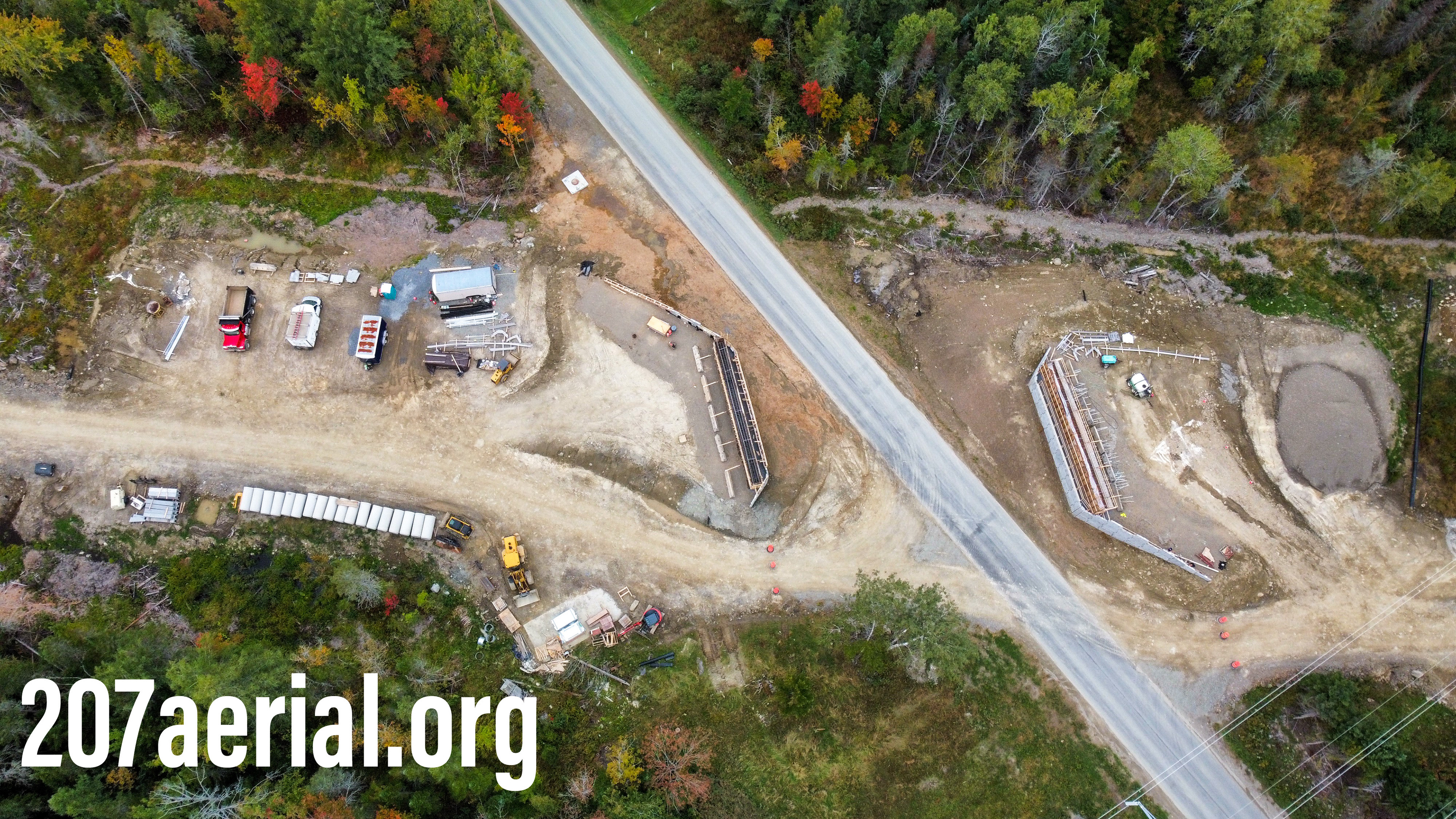 Bridge work over Lambert road in brewer, Maine.