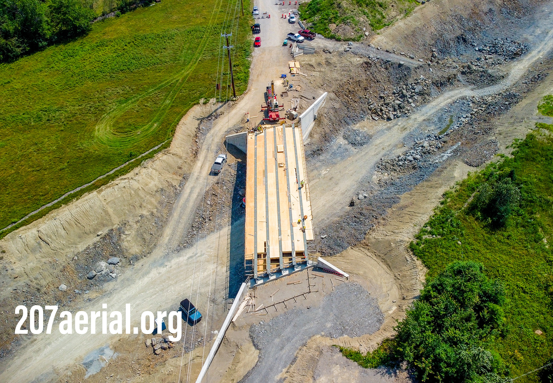 Clewleyville road bridge from a distant angle. Eddington, Maine. July 2023