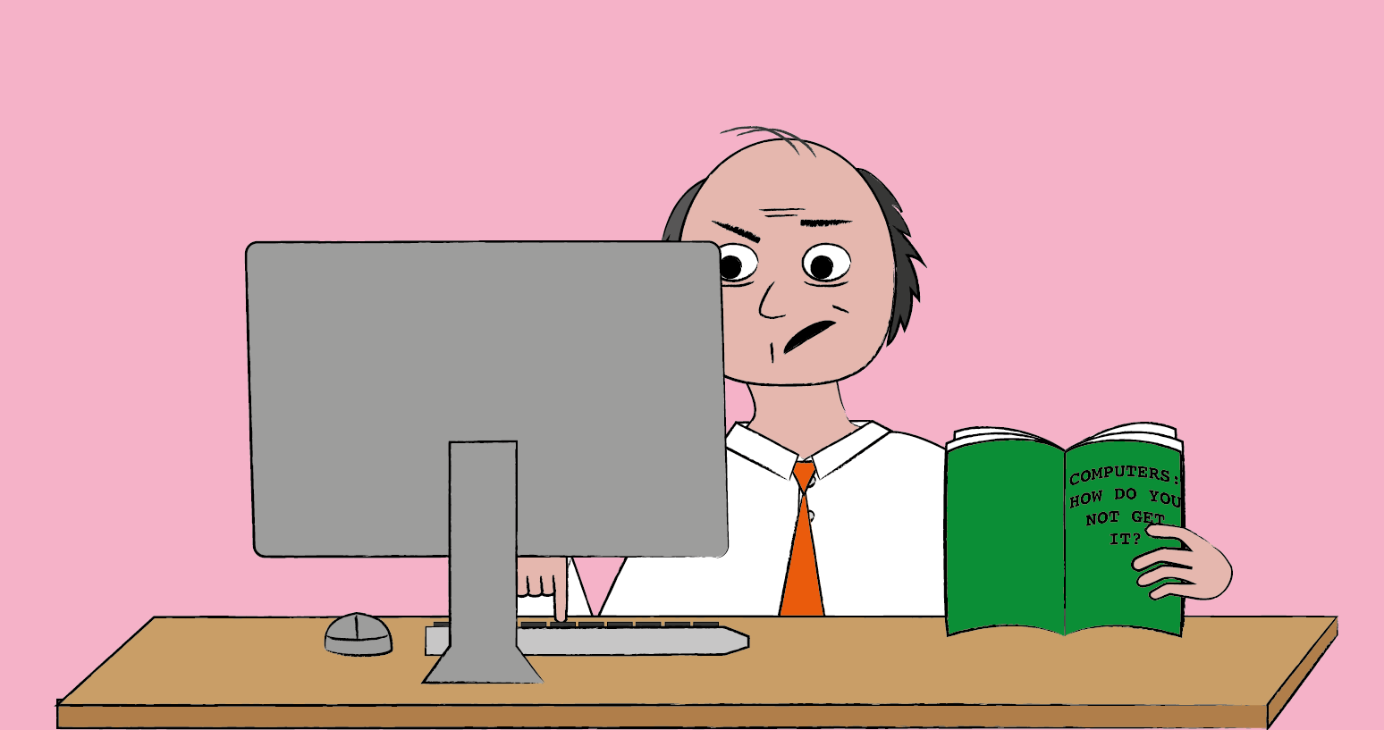 This is Kenneth, and he really isn't one for technology. Has he replied to your email yet? He's probably forgotten his password for the 10th time this week. Why are his texts one-worded? He's still living in a T9 world.