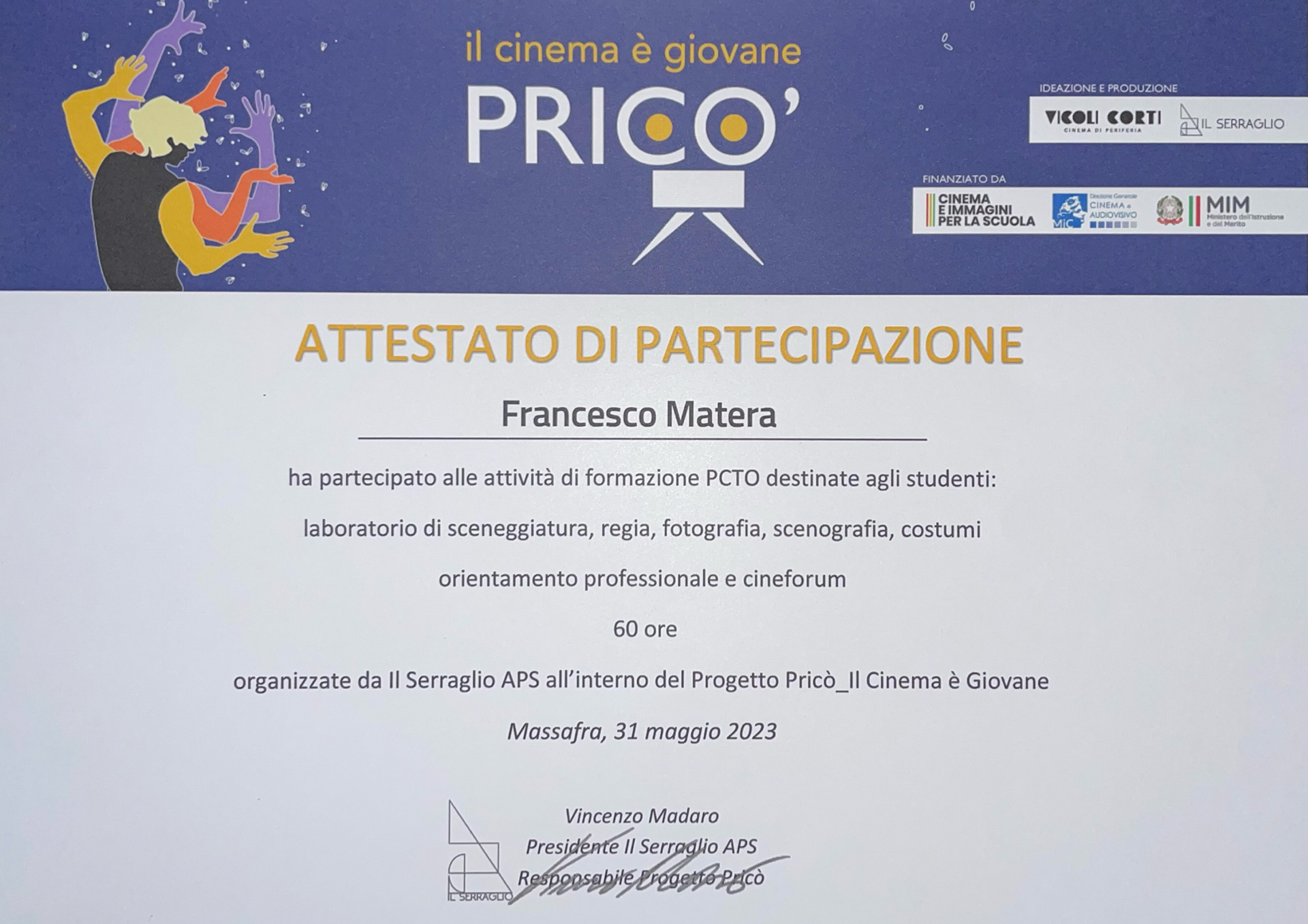 Attestato Di Partecipazione
