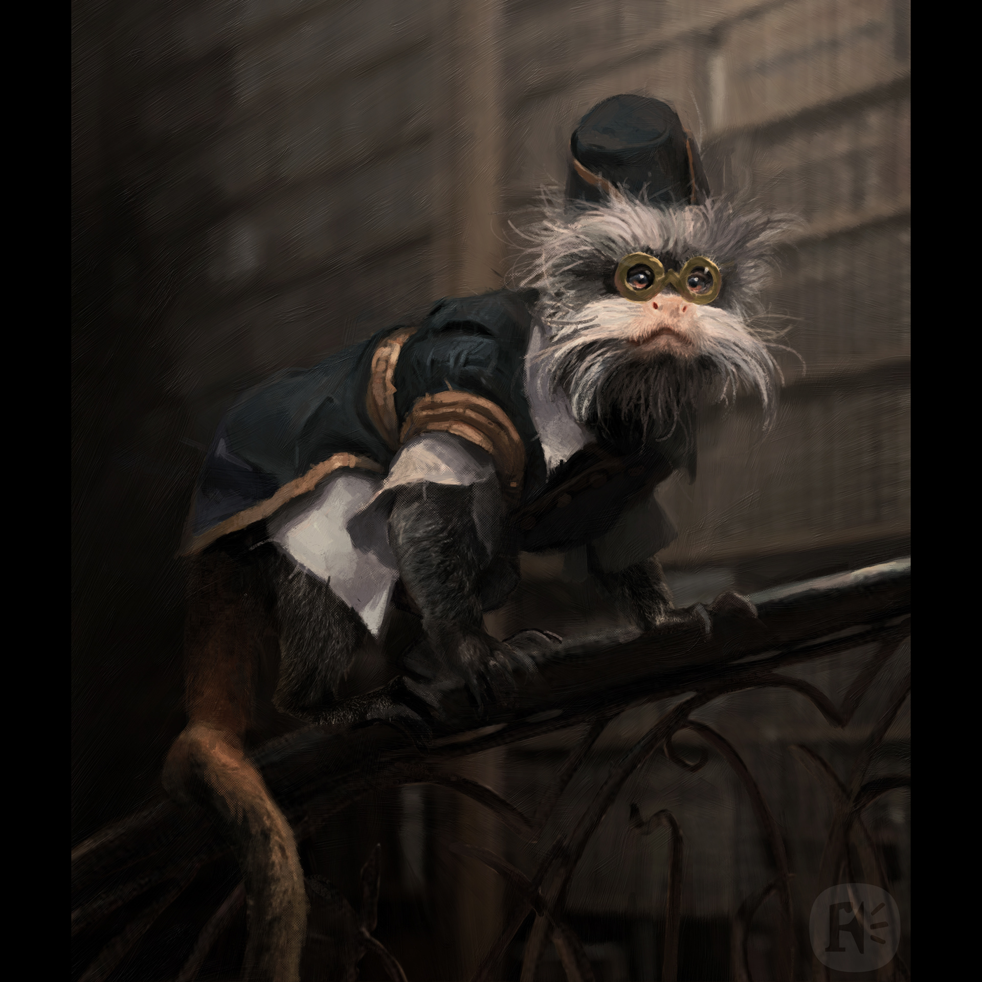 Tamarin professor costume design