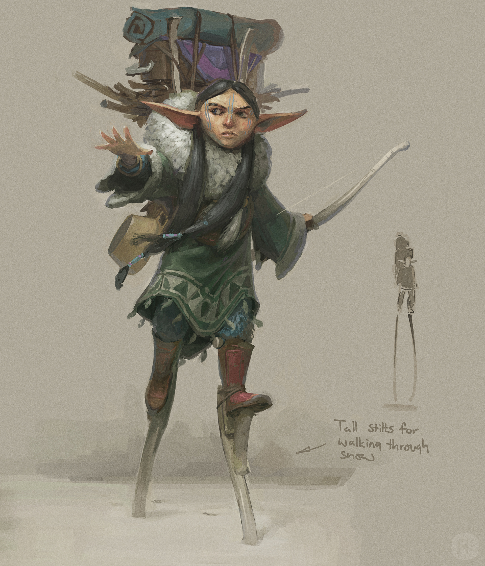 Elf on Snow Stilts