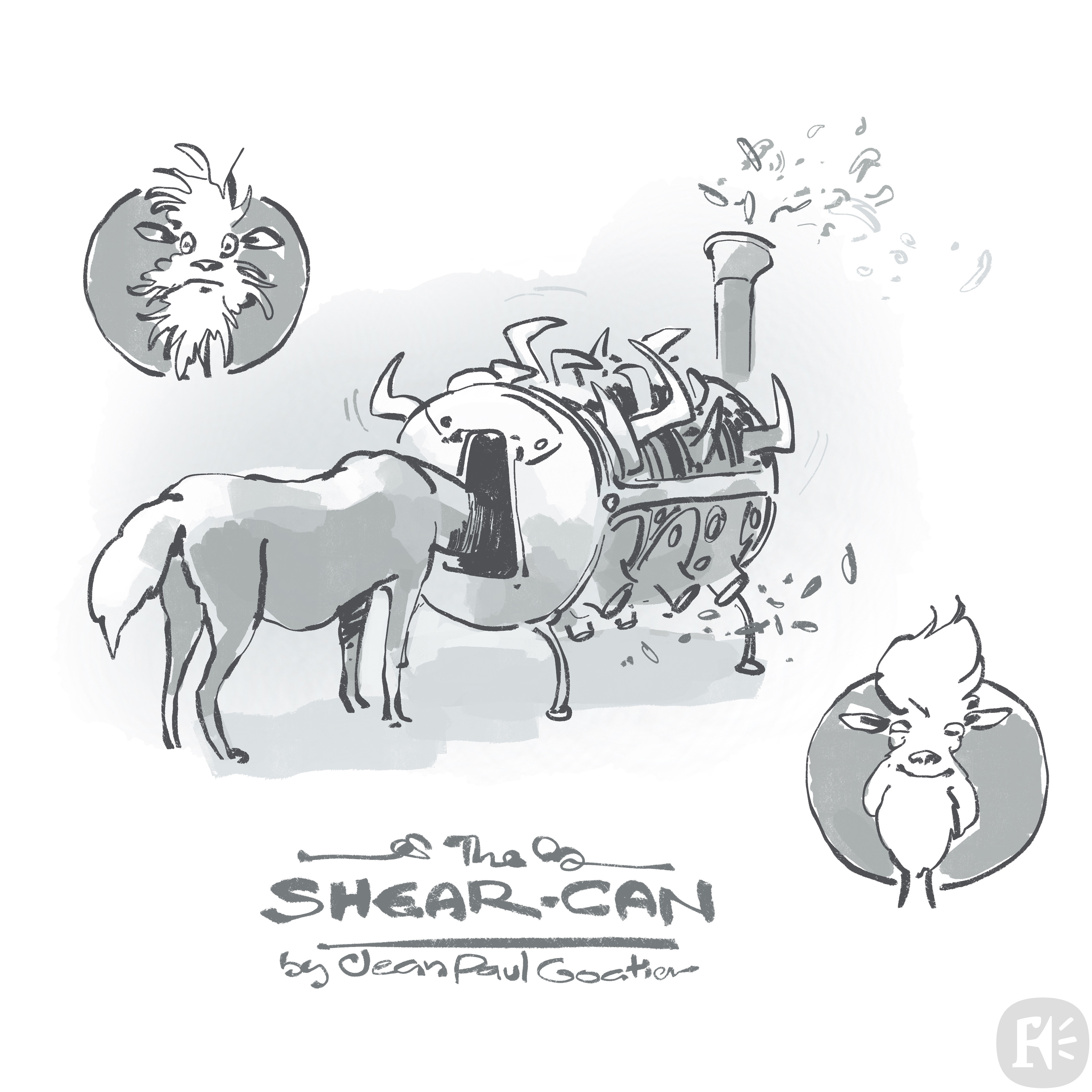 The Shear Can : An animal grooming device
