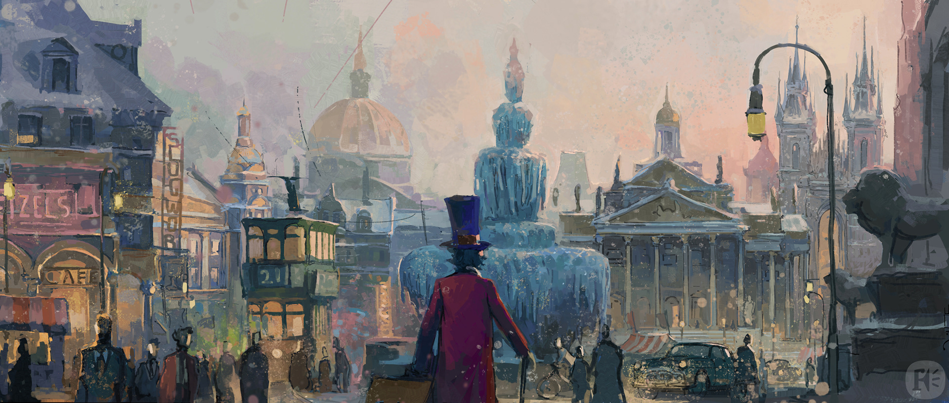 Pitching the film : the town square. 