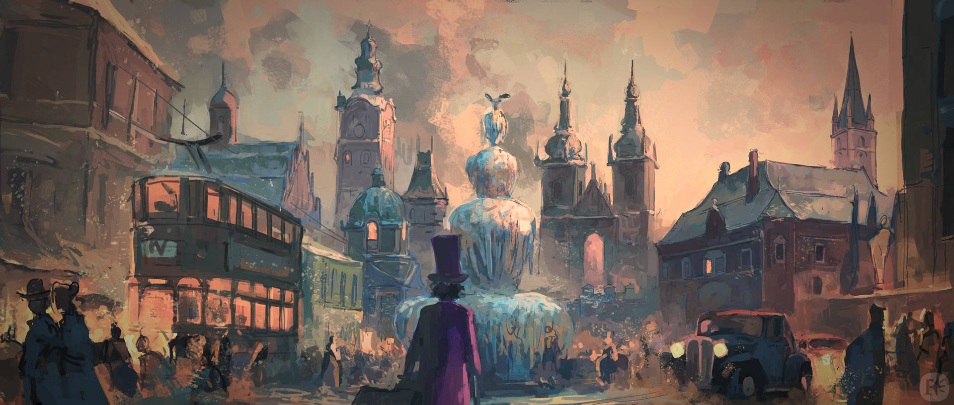 Pitching the film : the town square.