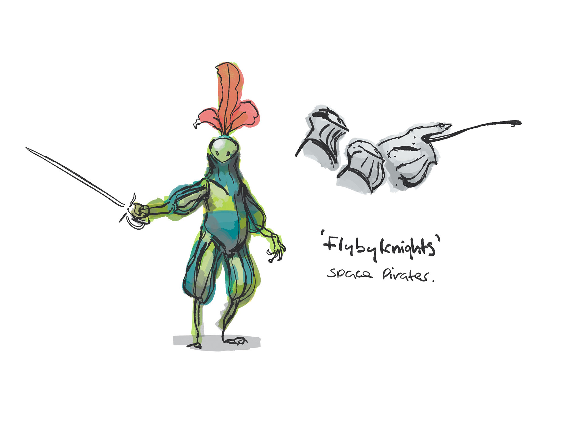 Early idea for the Flyby Knight.