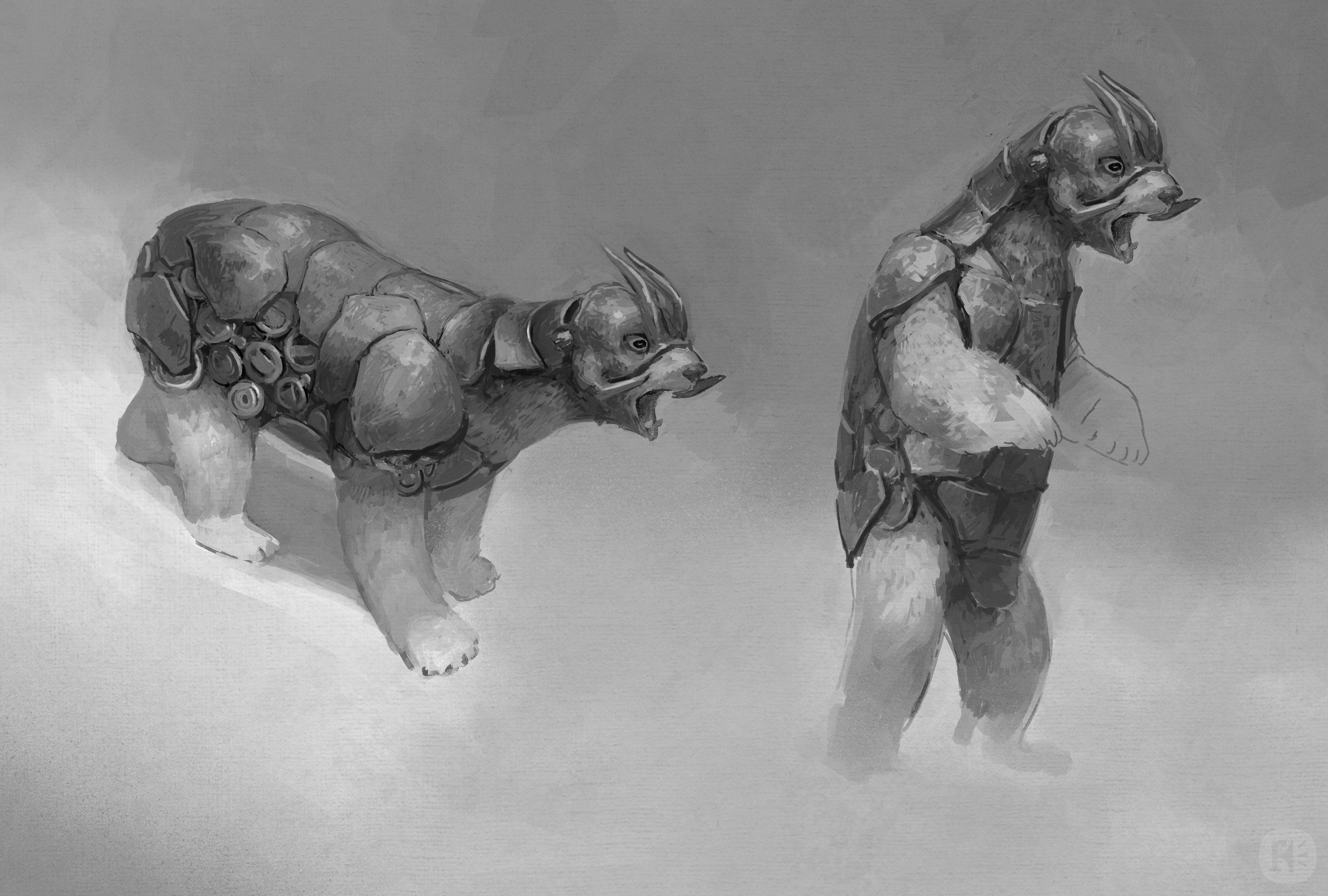 Design for the armoured bears.