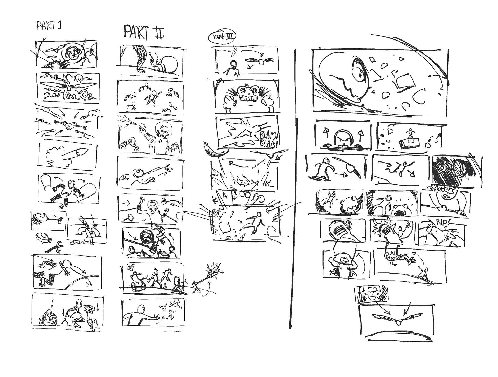 Development storyboards