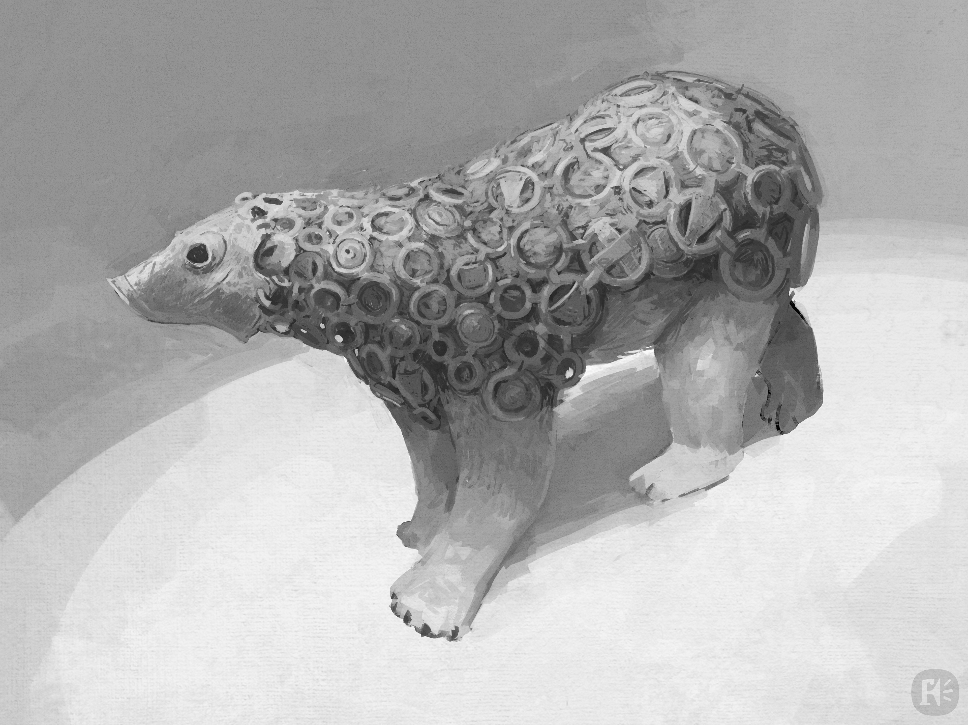 Design for the armoured bears.