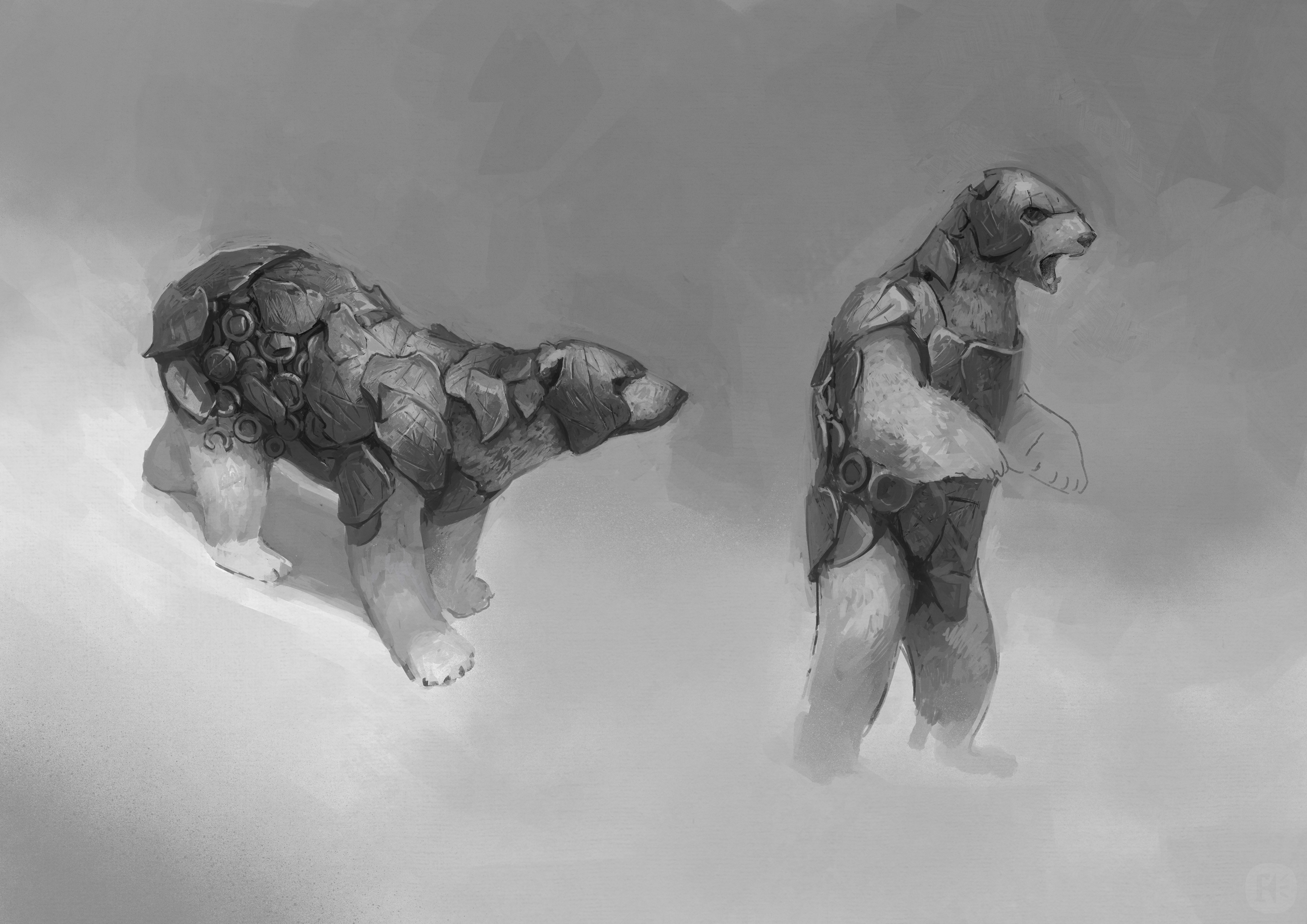 Design for the armoured bears.
