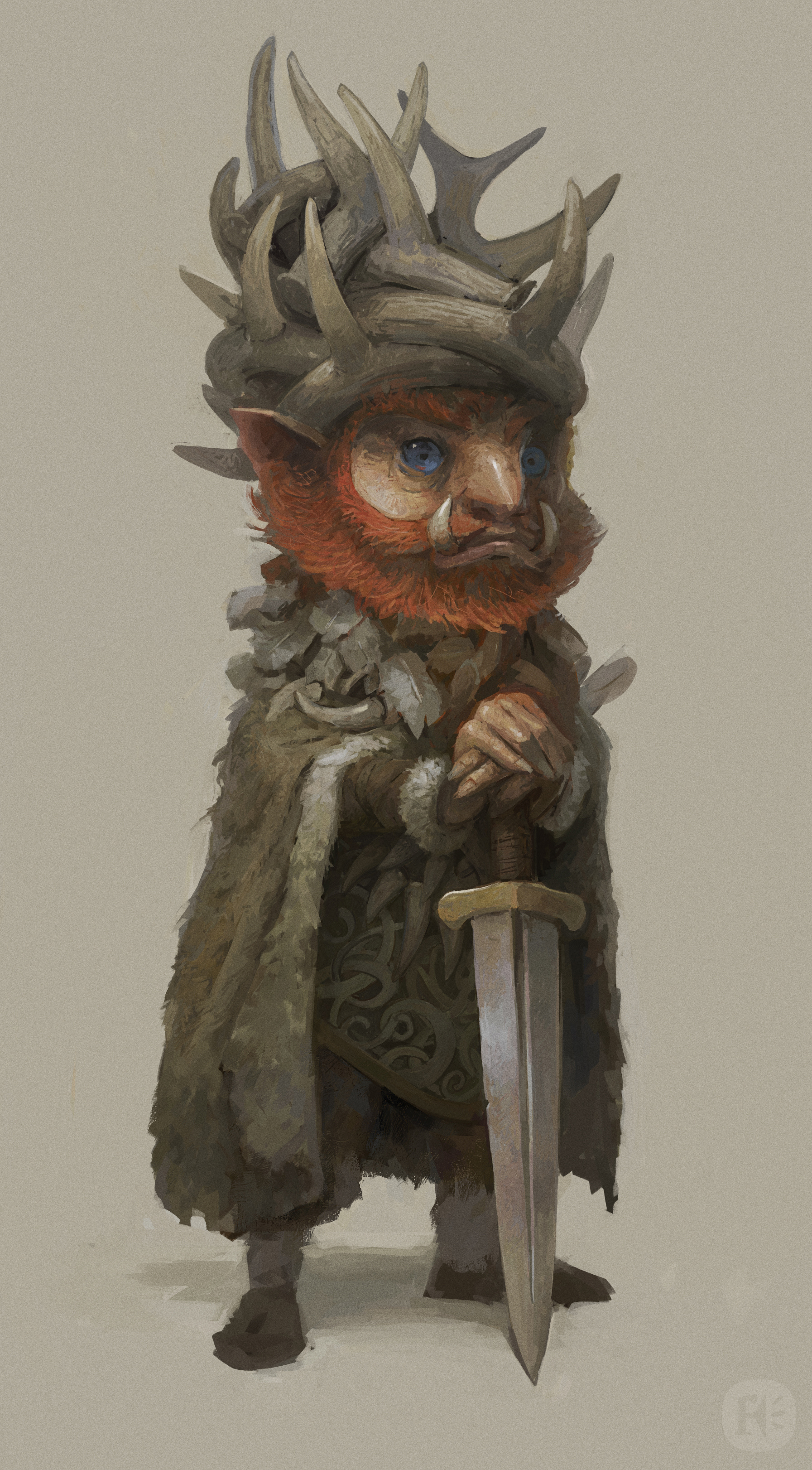 Elf with Antler Crown