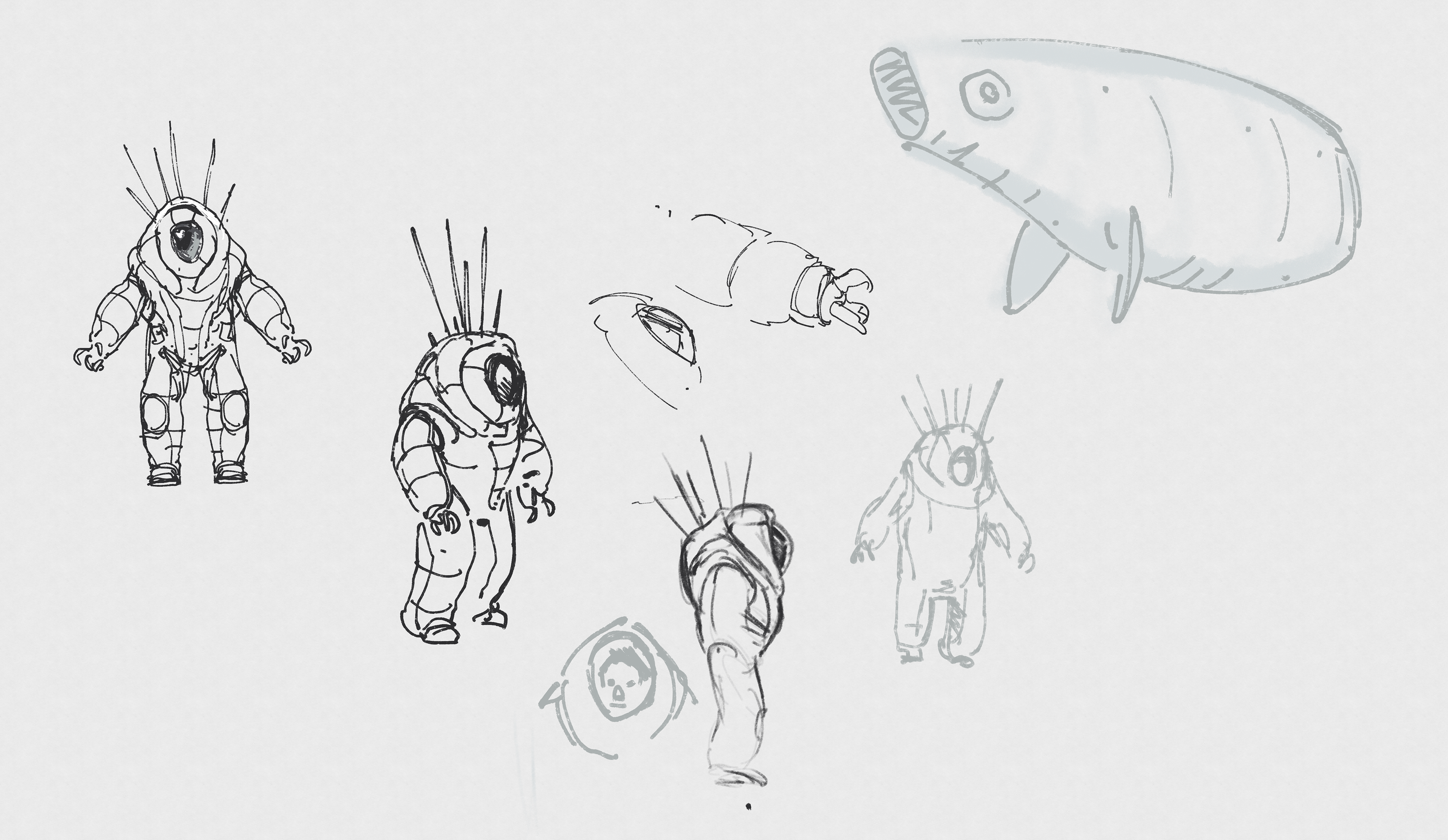 Doodles for space suits.