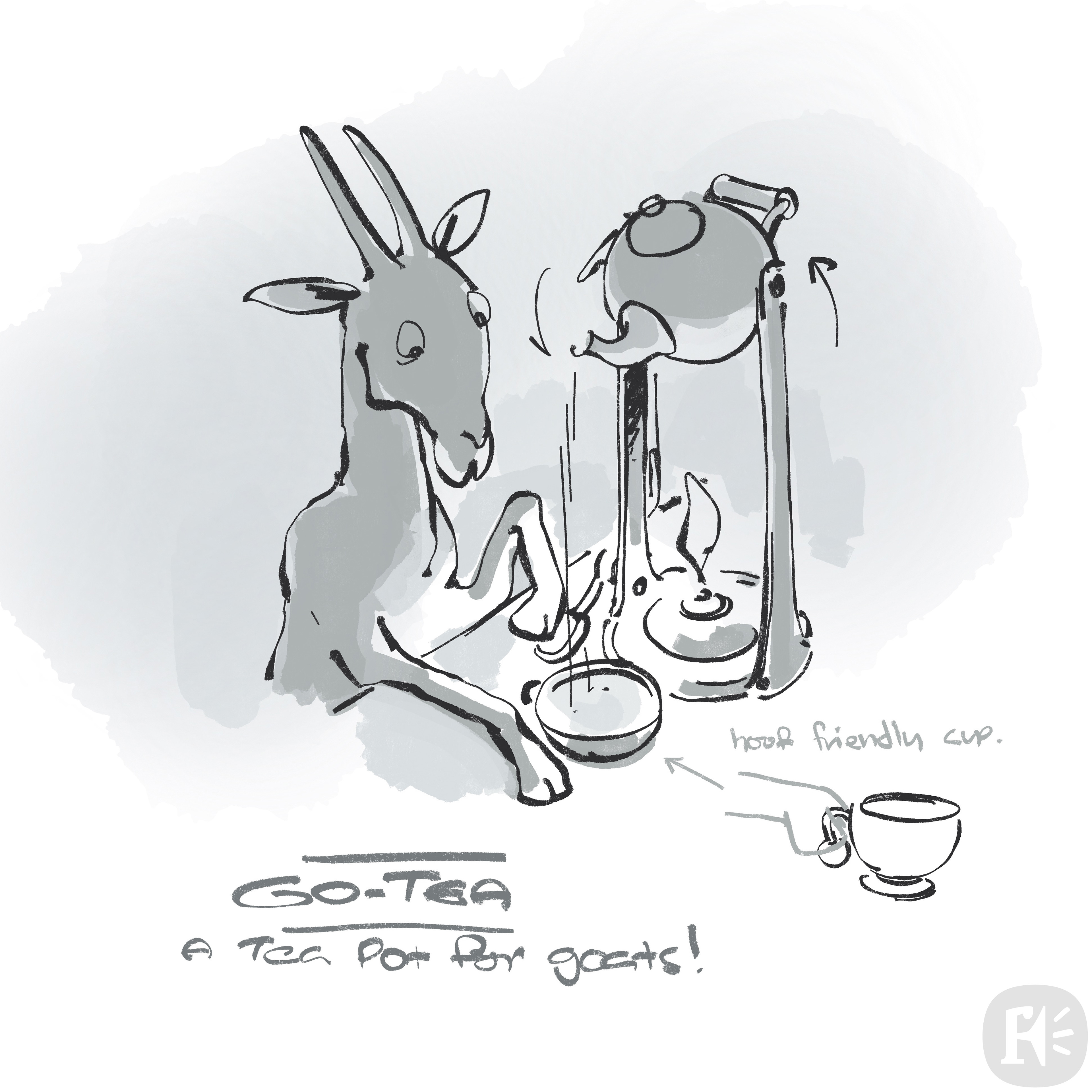 the Go-Tea, a way for animals to serve tea!