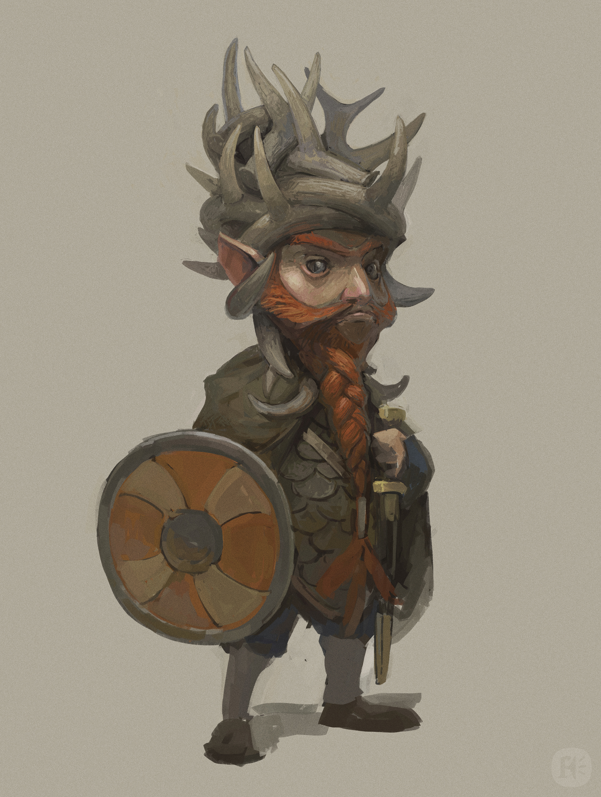 Elf with Antler Crown