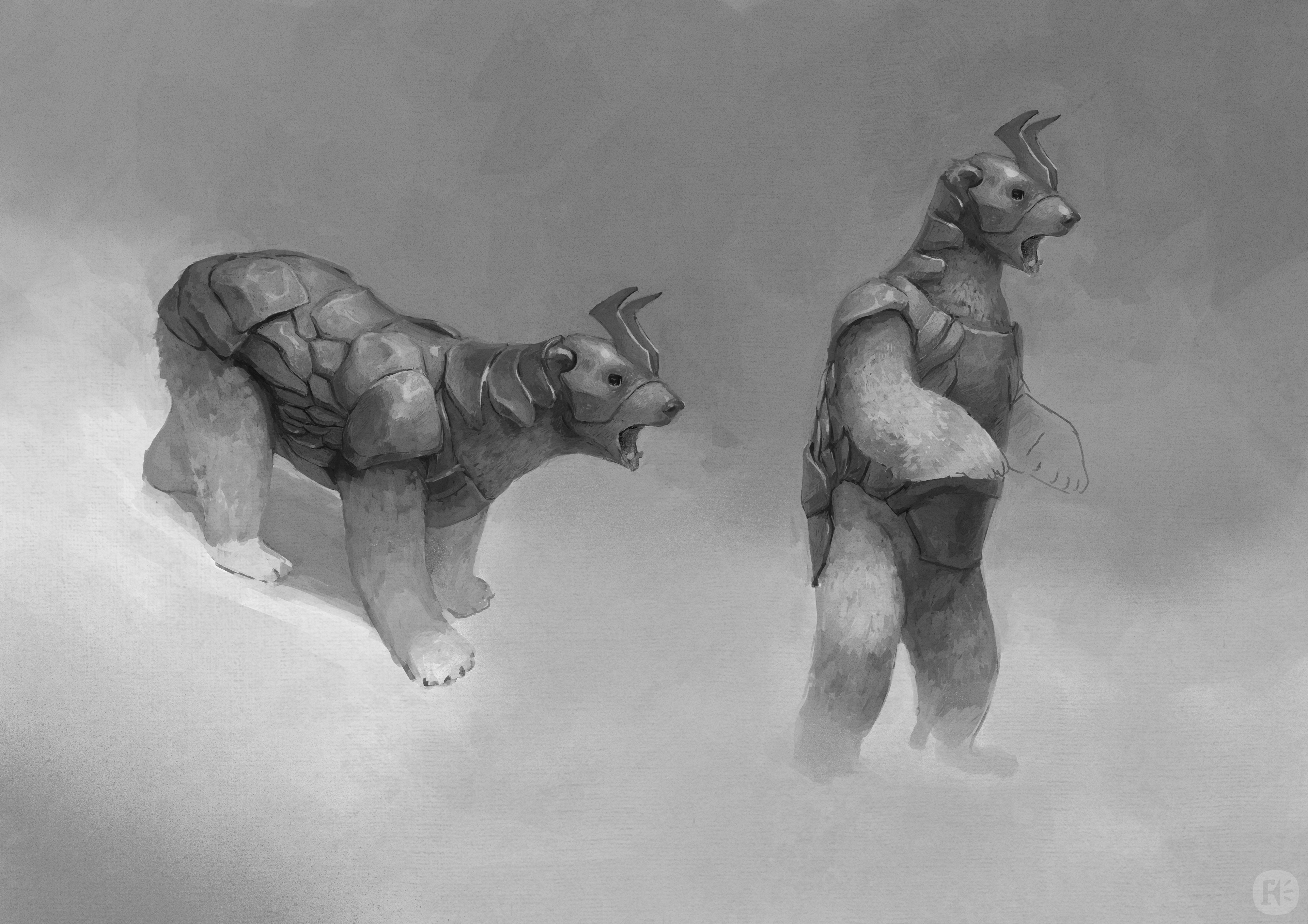 Design for the armoured bears.