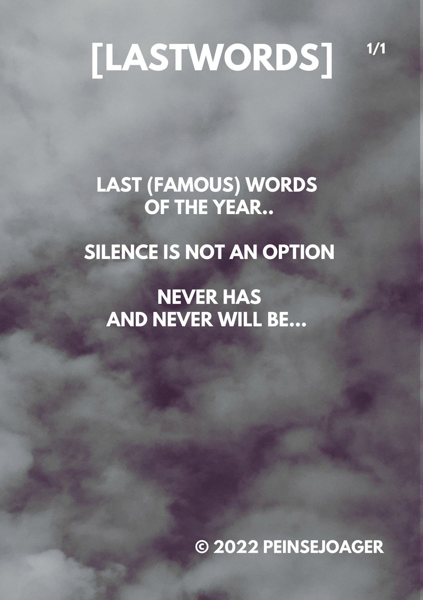 [Lastwords] - 1