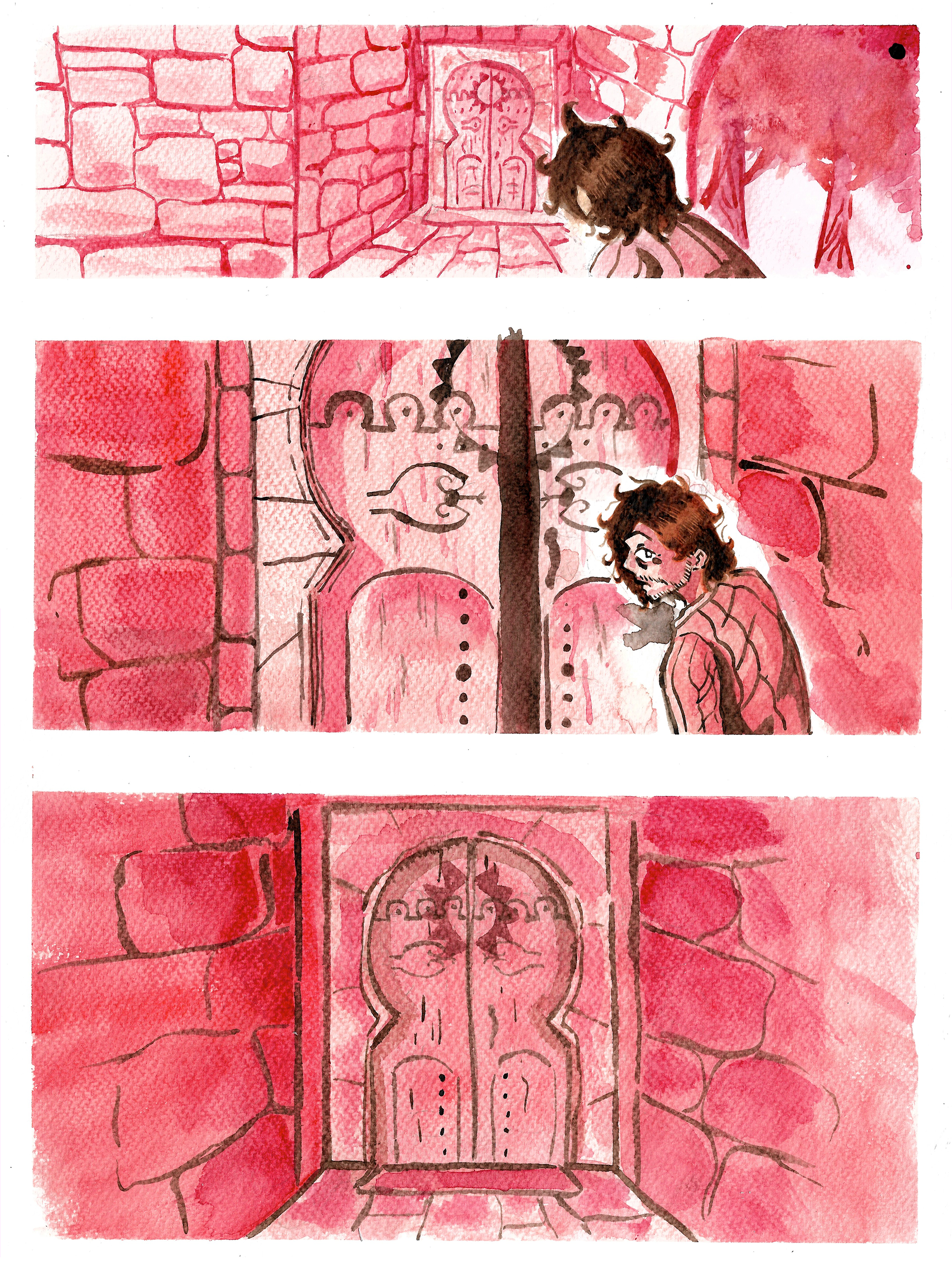 Excerpt from " Madelyne was Biting " (2022 Water Colour)