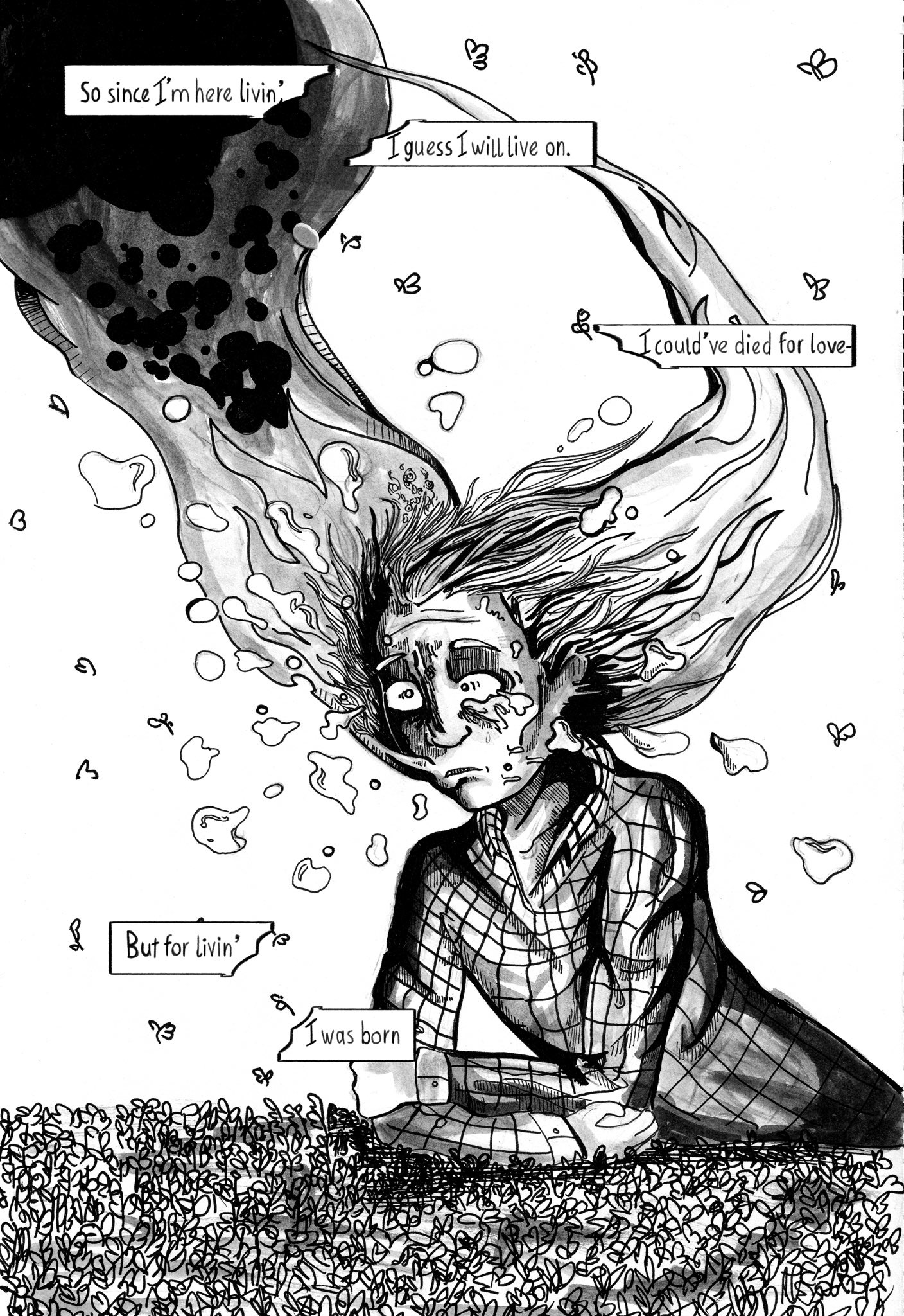 Excerpt from "life is fine" ink