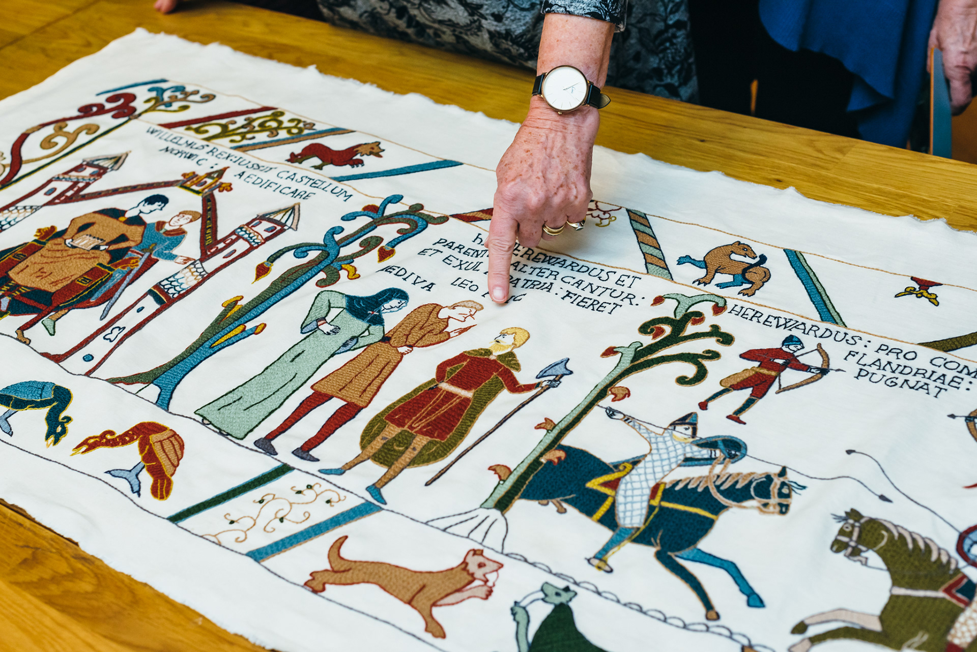 Close up of the first completed panel. Photo: Norfolk Museums service