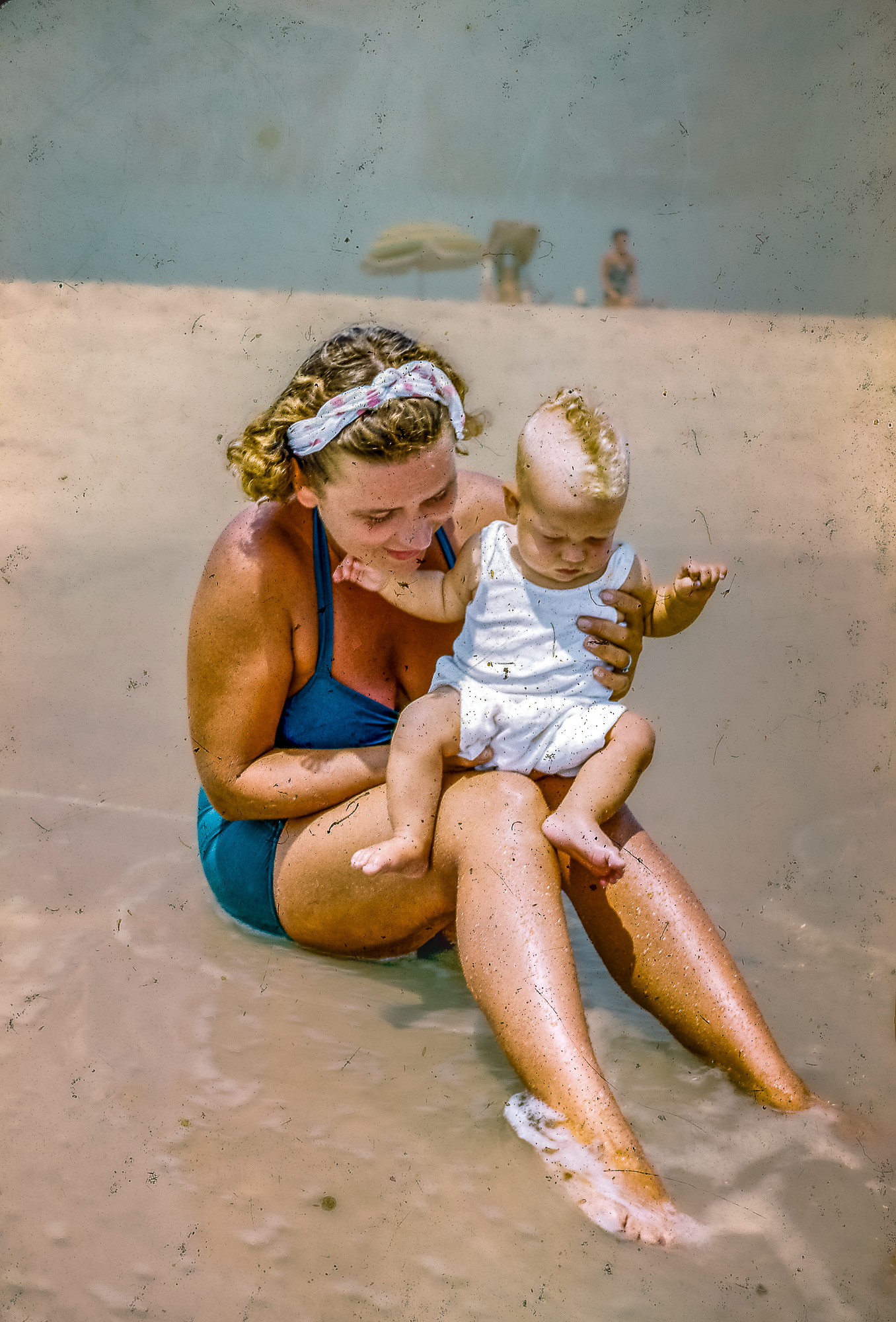 Mom & Conrad - Jones Beach July 1949