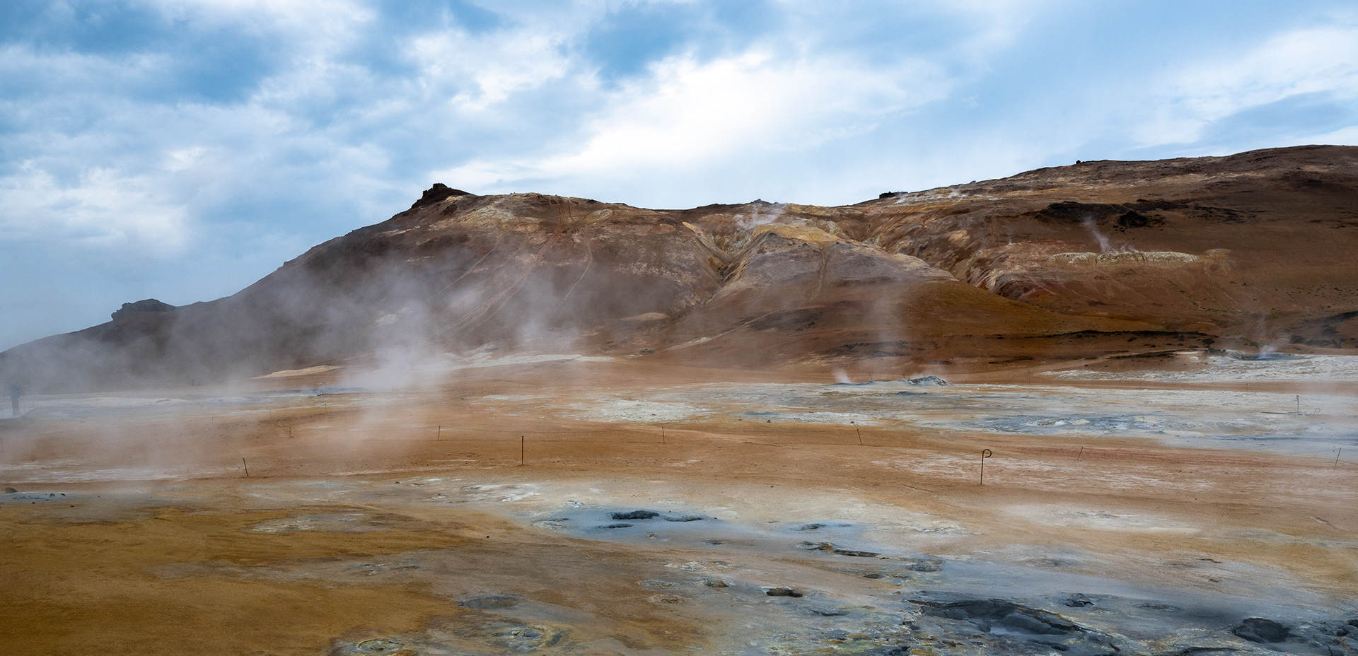 Hot springs and mud pots near Myvatn