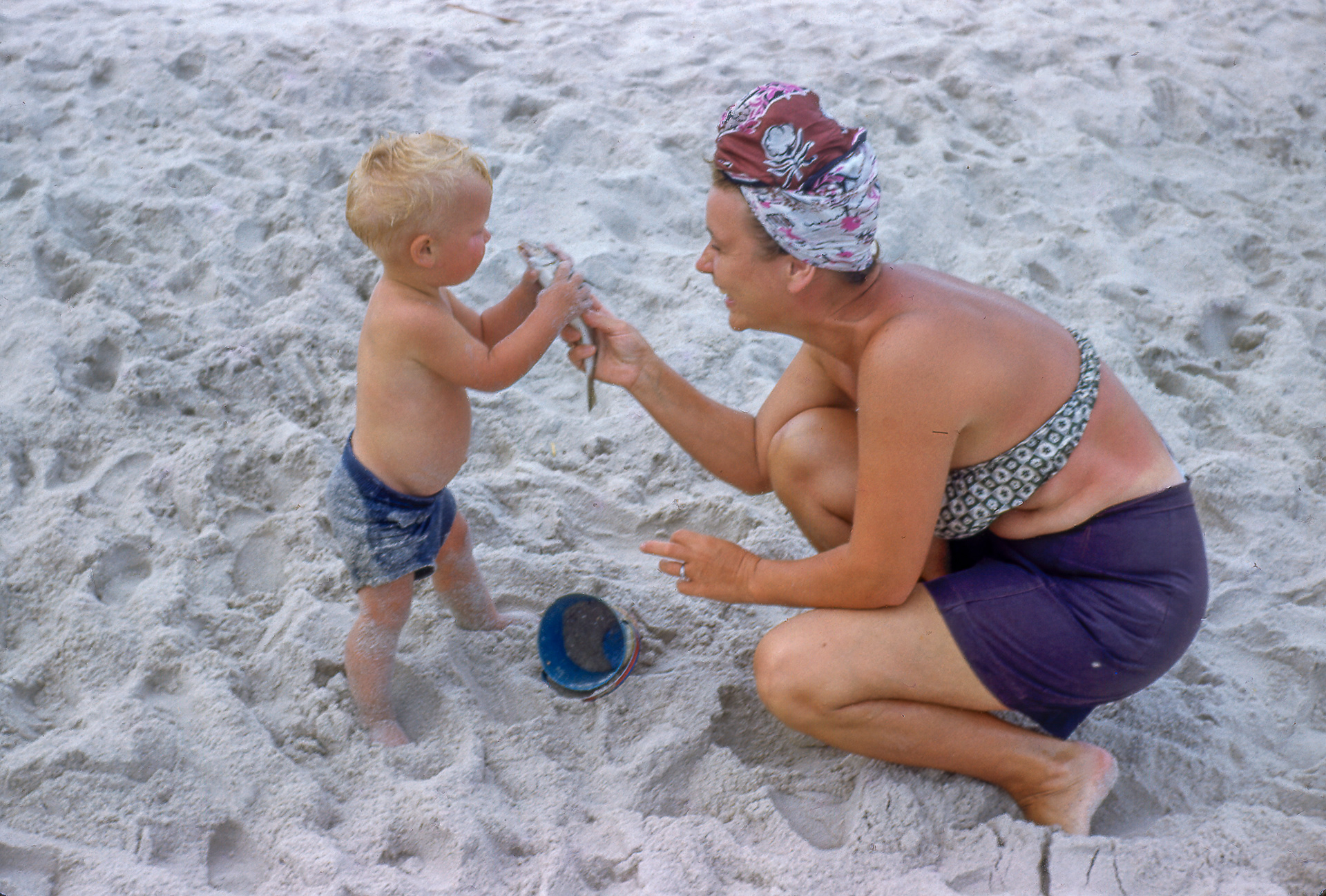 Conrad & Mom - Jones Beach August 1950