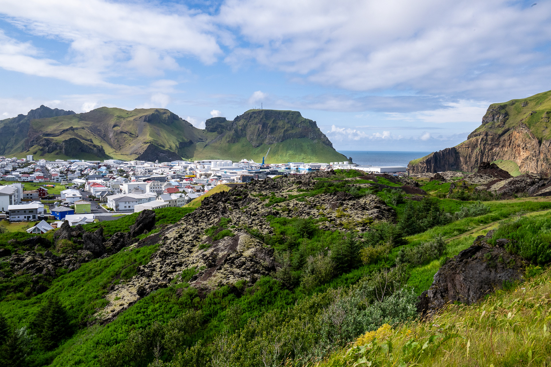 Heimaey - terminus of 1973 at Eldfell ("fire mountain") lava flow