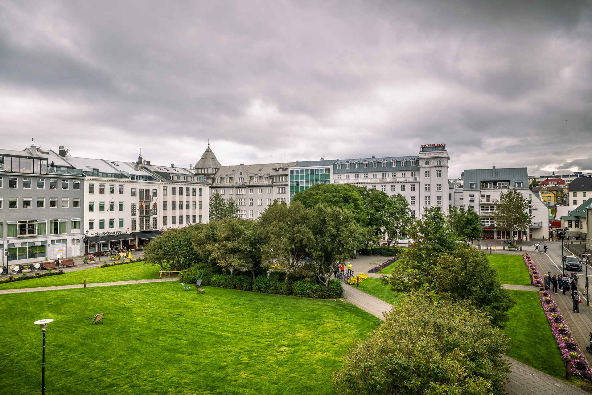 The Square outside Parliament Hotel