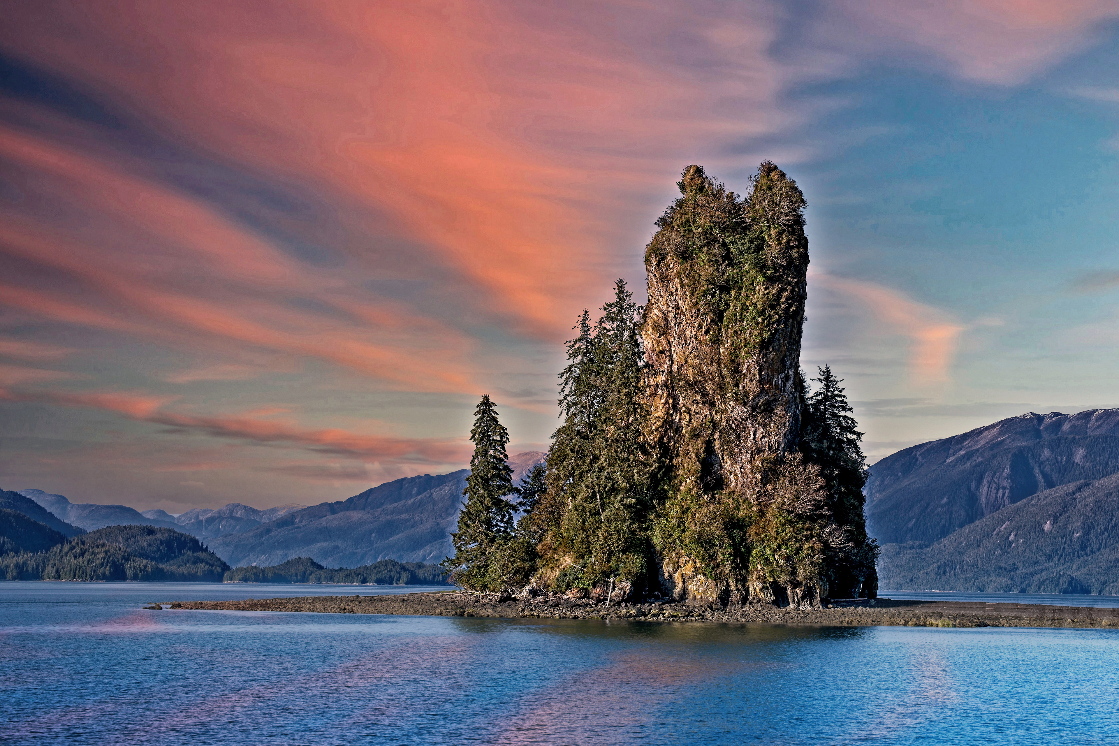 New Eddystone Rock in Behm Canal near Ketchikan, Alaska