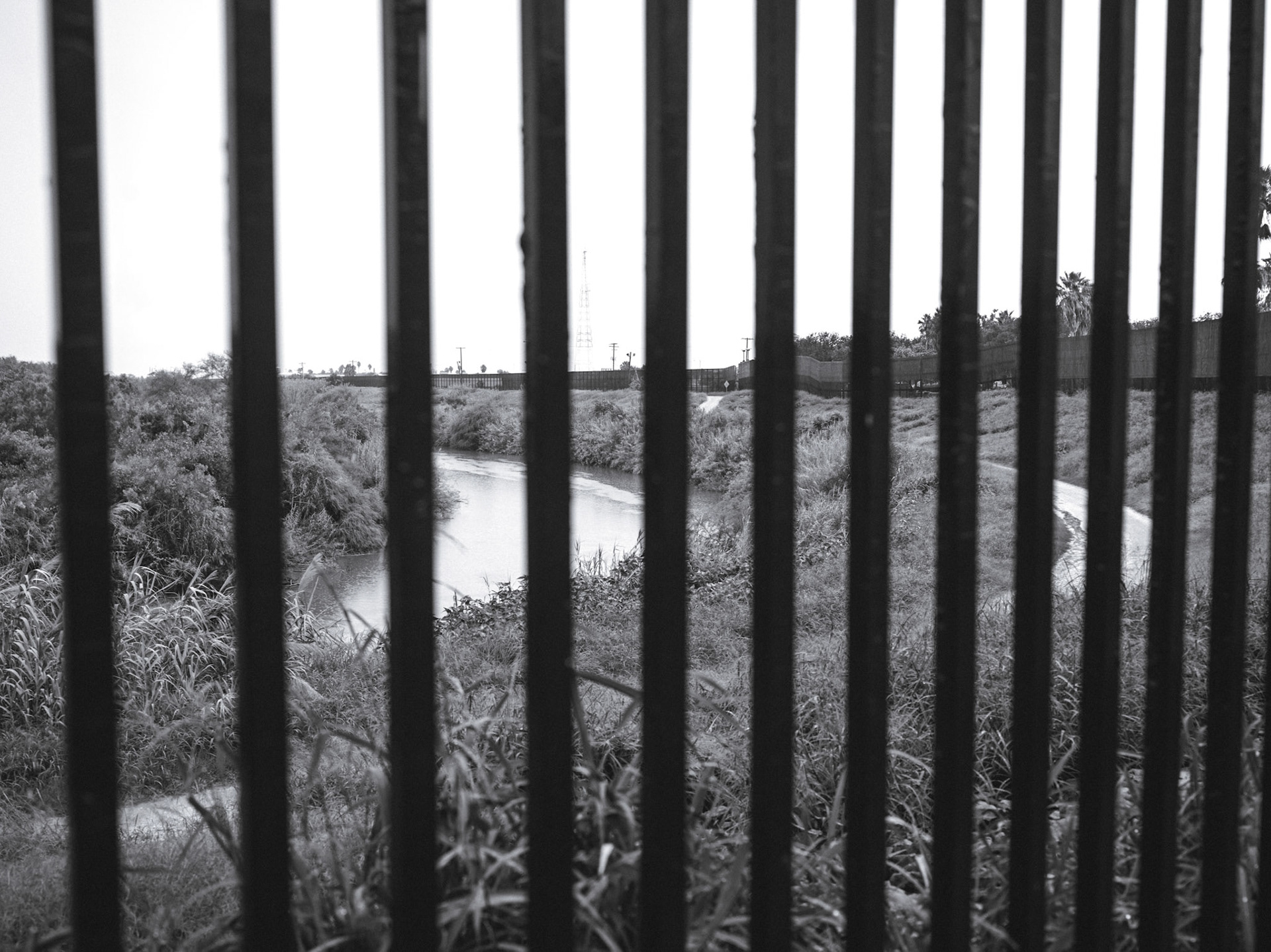 Rio Bravo behind the wall, Brownsville, TX