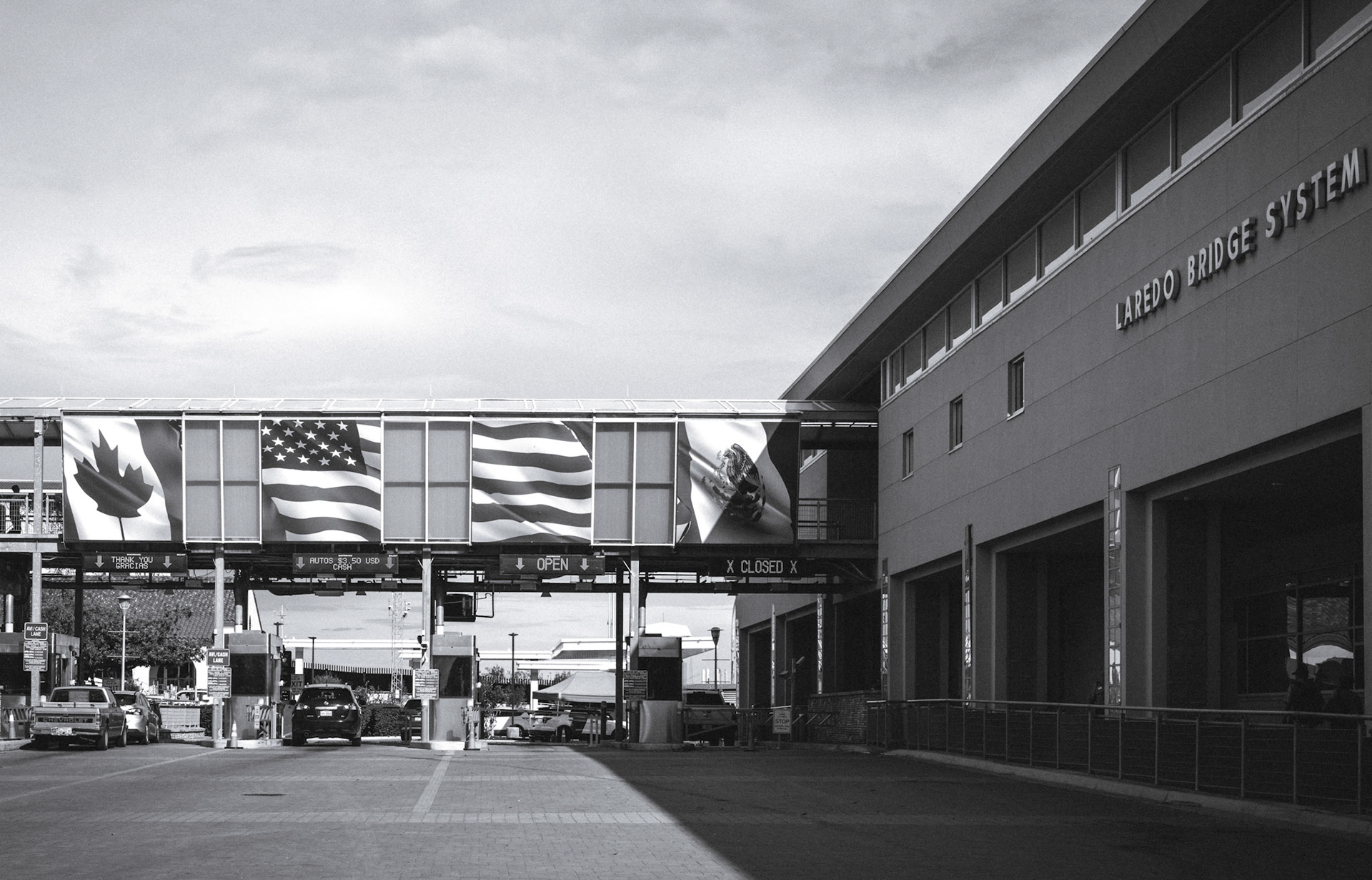 One of the border bridges in Laredo, TX