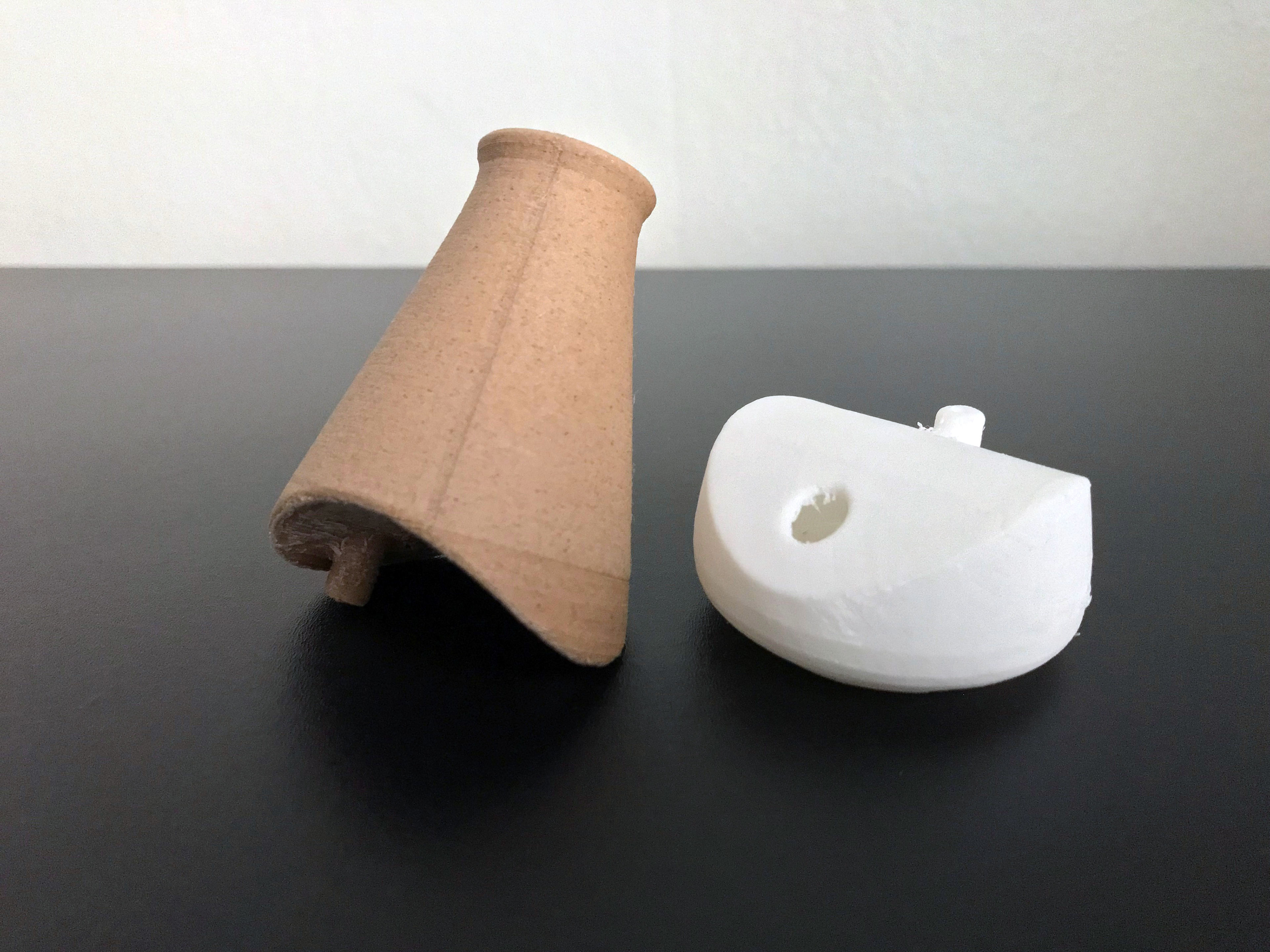 (Left) Vase holds Succulent Plant (Right) Base retains water