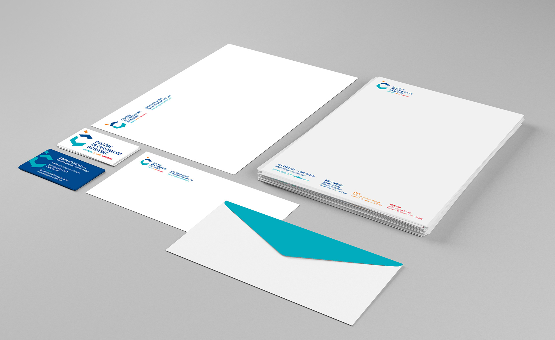 Enveloppe 12"x9" / Enveloppe no10 / Entête de lettre / Carte professionnelle