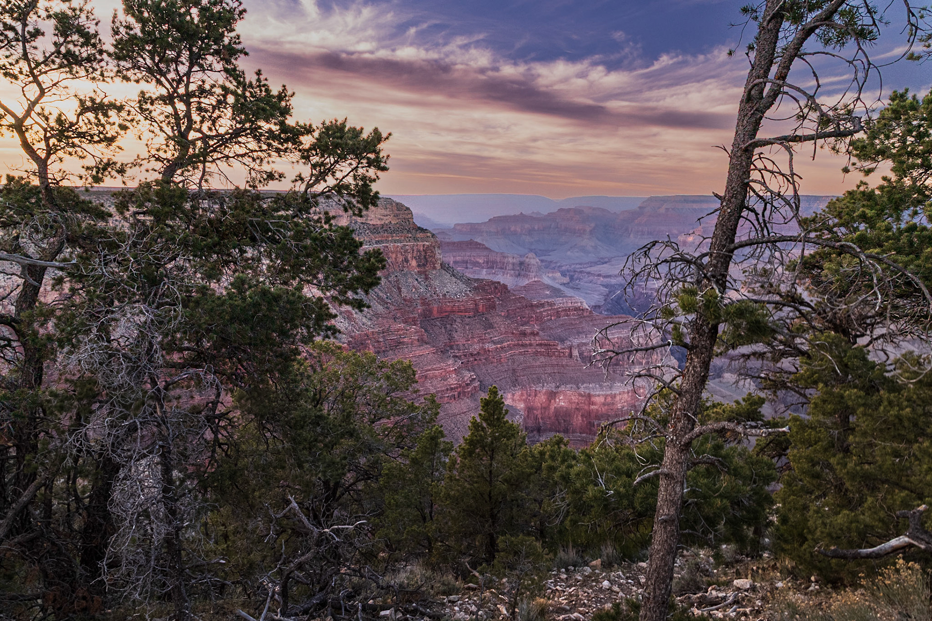 Sunsetting looking out from Hermit's Rest