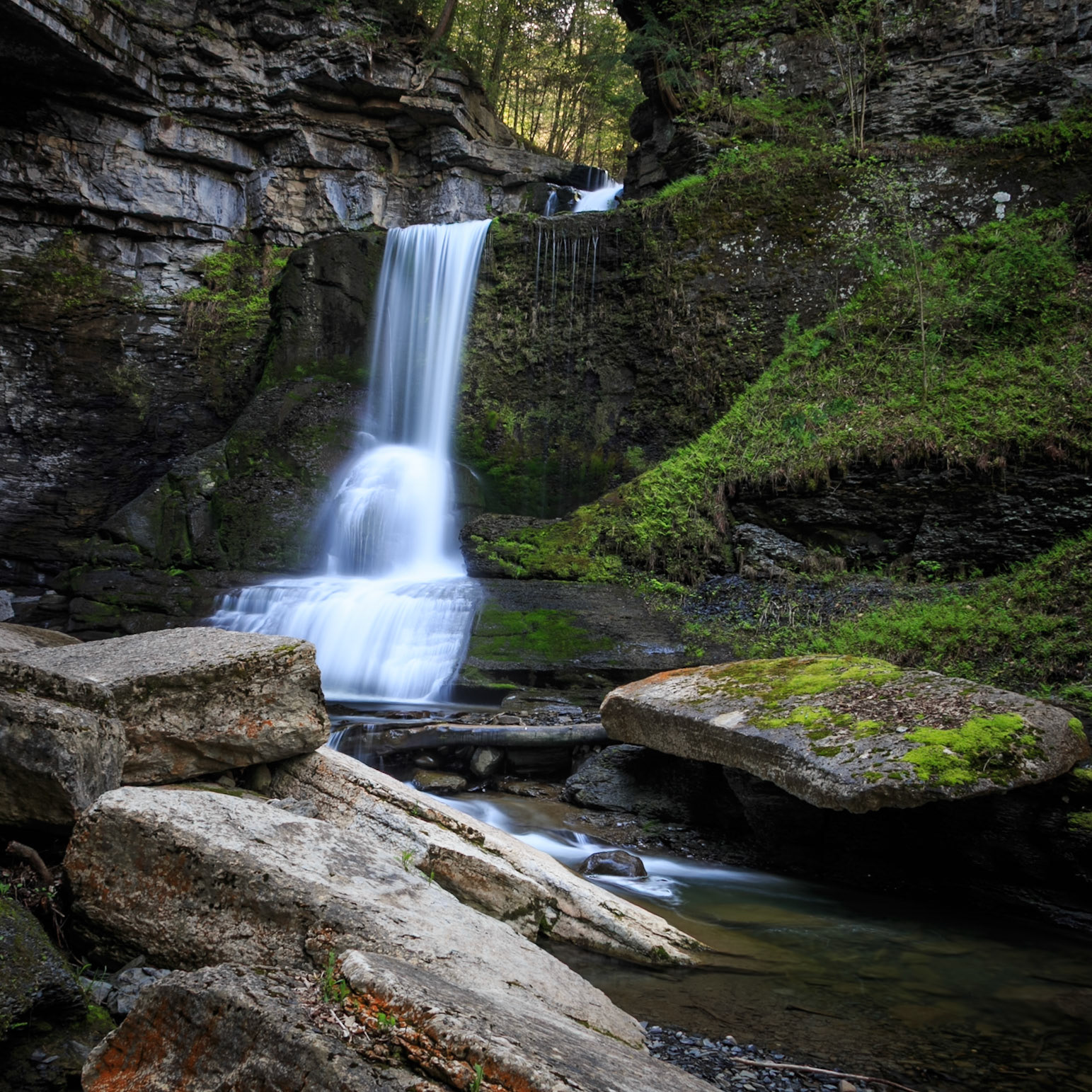 Falls at Filmore Glen early spring