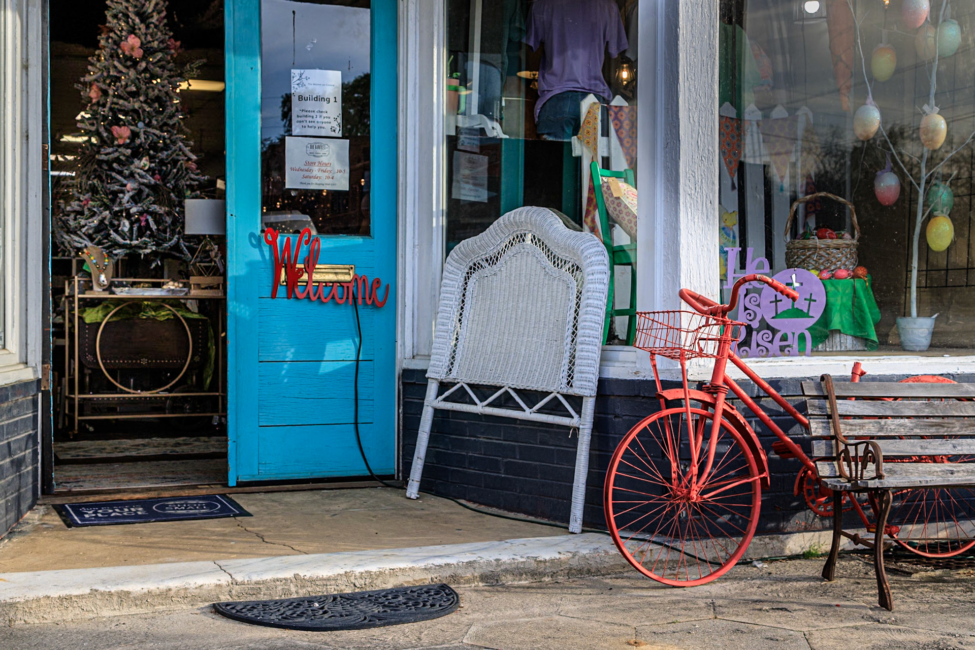 Antique Store with Red Bike 3458