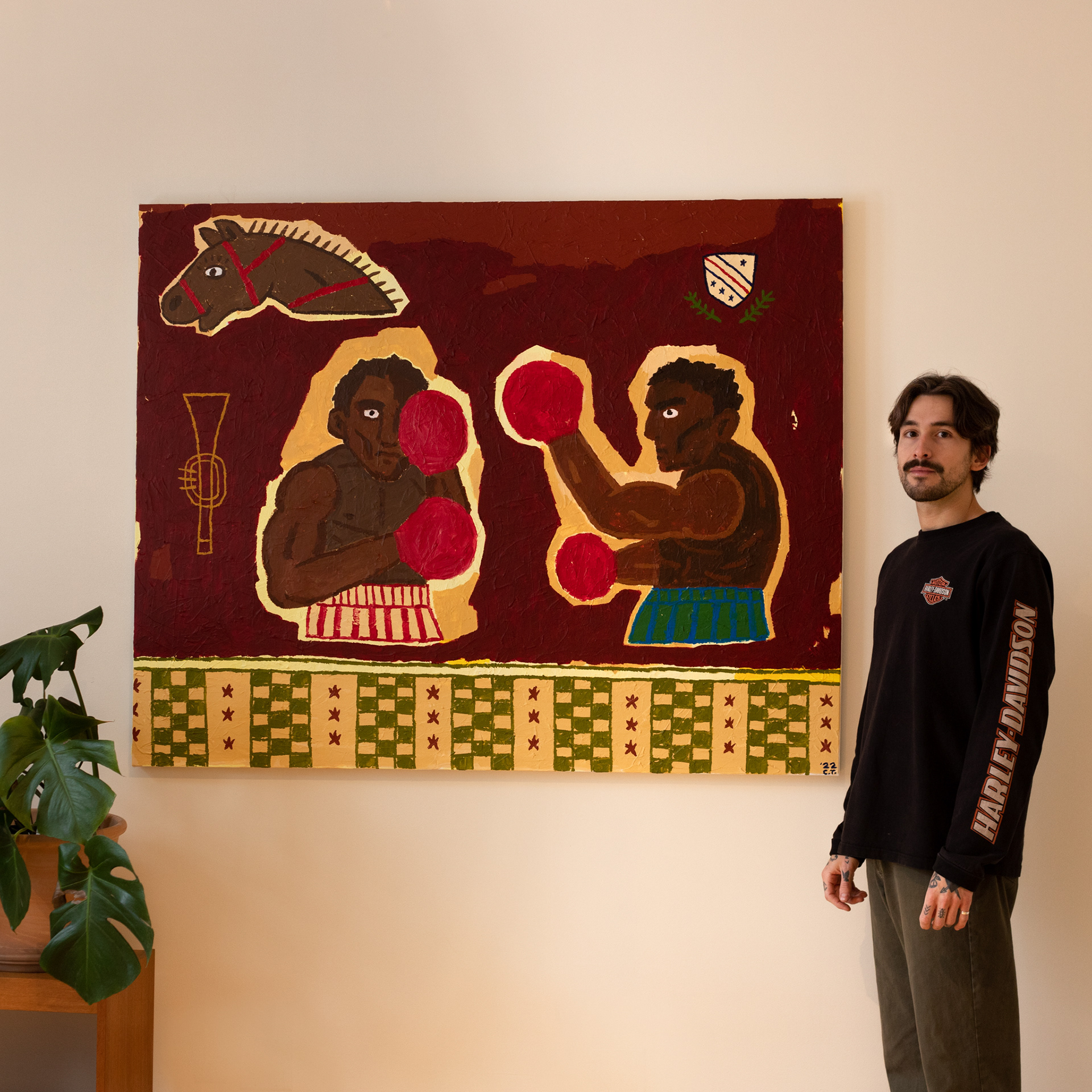 "La guerre, la guerre c'est pas une raison pour se faire mal" 48 x 60 *vendue*