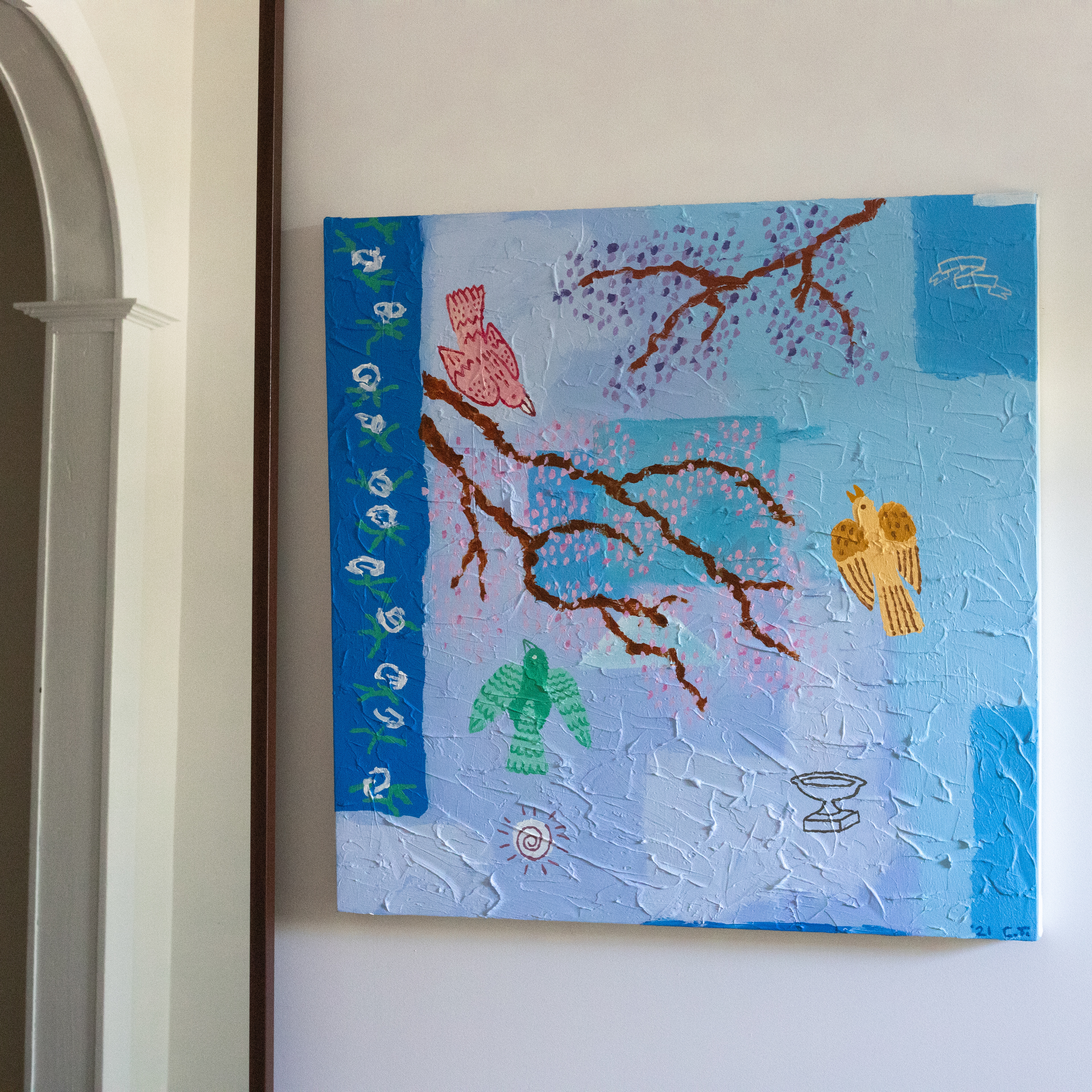 "Aide-toi et le ciel t'aidera" 30 x 30 *vendue*