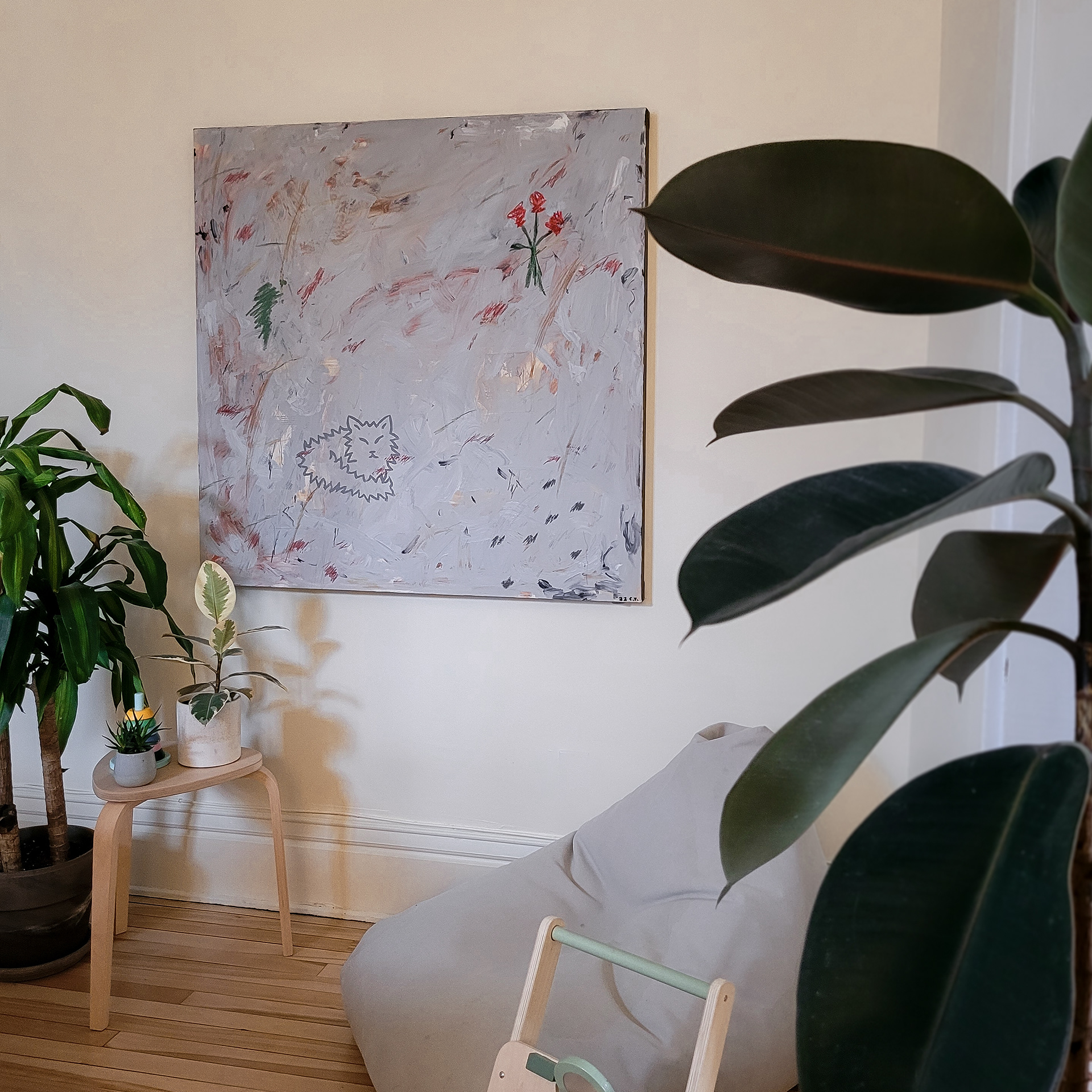 "Dans une autre vie, j'étais drôle" 42 x 42 *vendue*