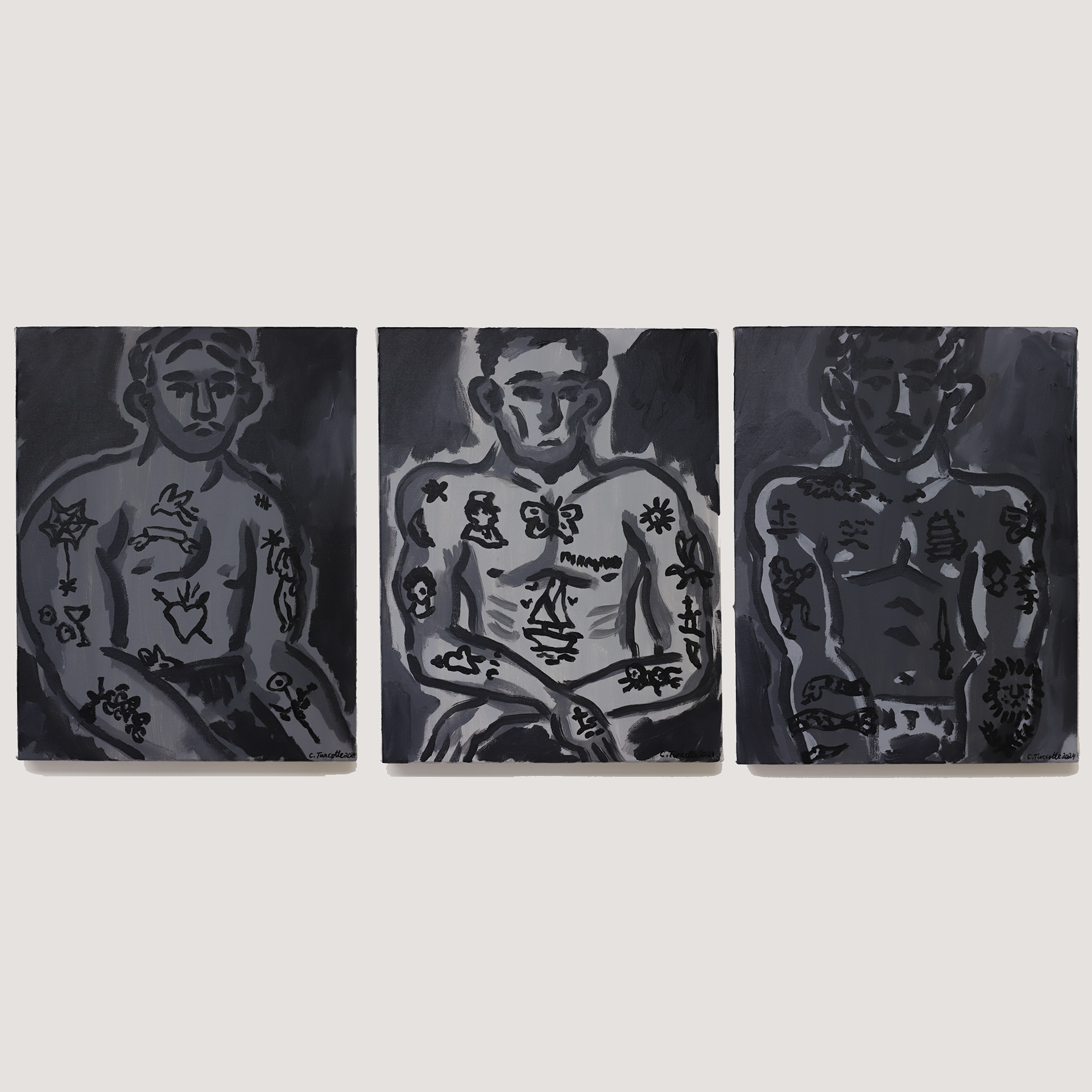 "Clovis" , "Oscar" , "Henri" 14 x 11 *disponible* 300$ chaque