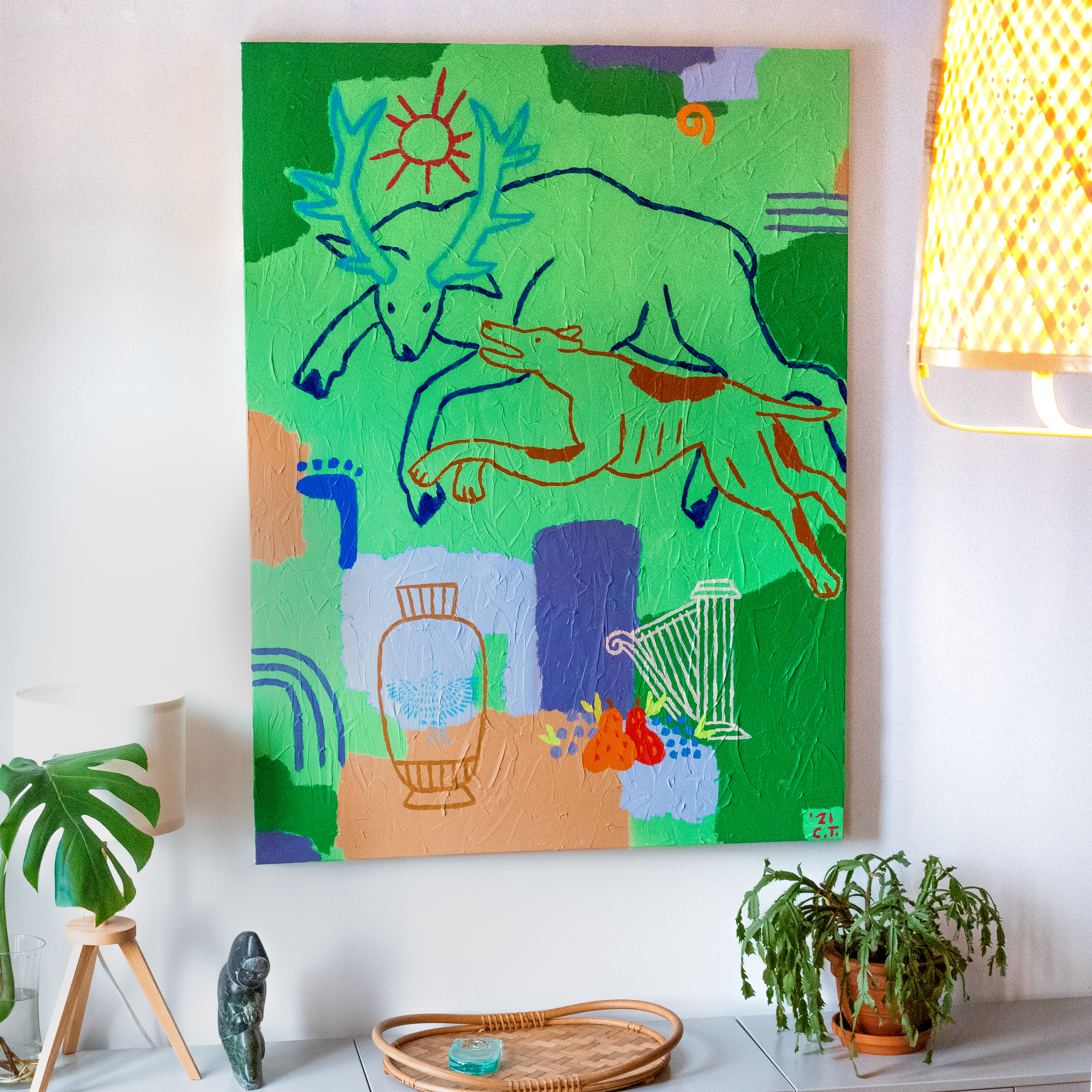 "Prêt, pas prêt, j'y vais" 36 x 48 *vendue*