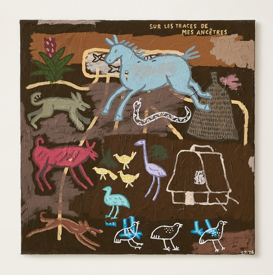 "Sur les Traces de mes Ancêtres" 36 x 36 *vendue*