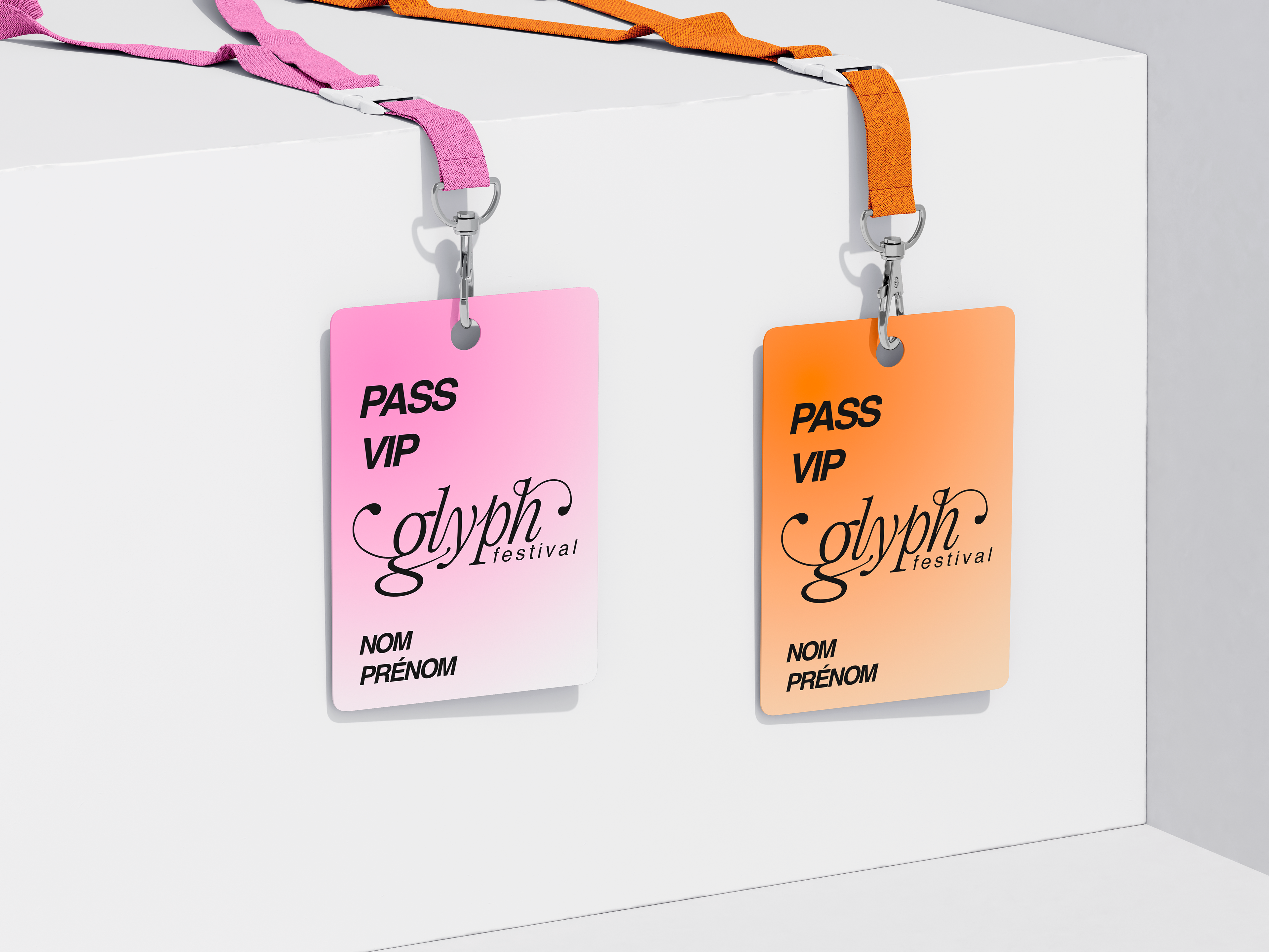 Mockup de pass pour le festival