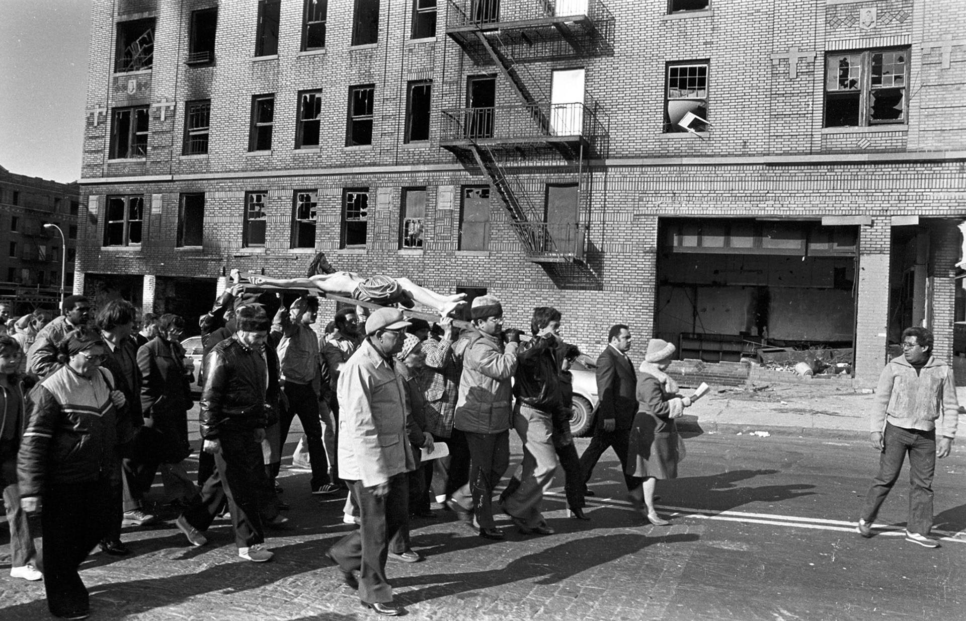 Good Friday procession, Tiffany Street, South Bronx, Early 1980's.
All photos by Ricky Flores, all rights reserved. No reproduction without expressed written permission.