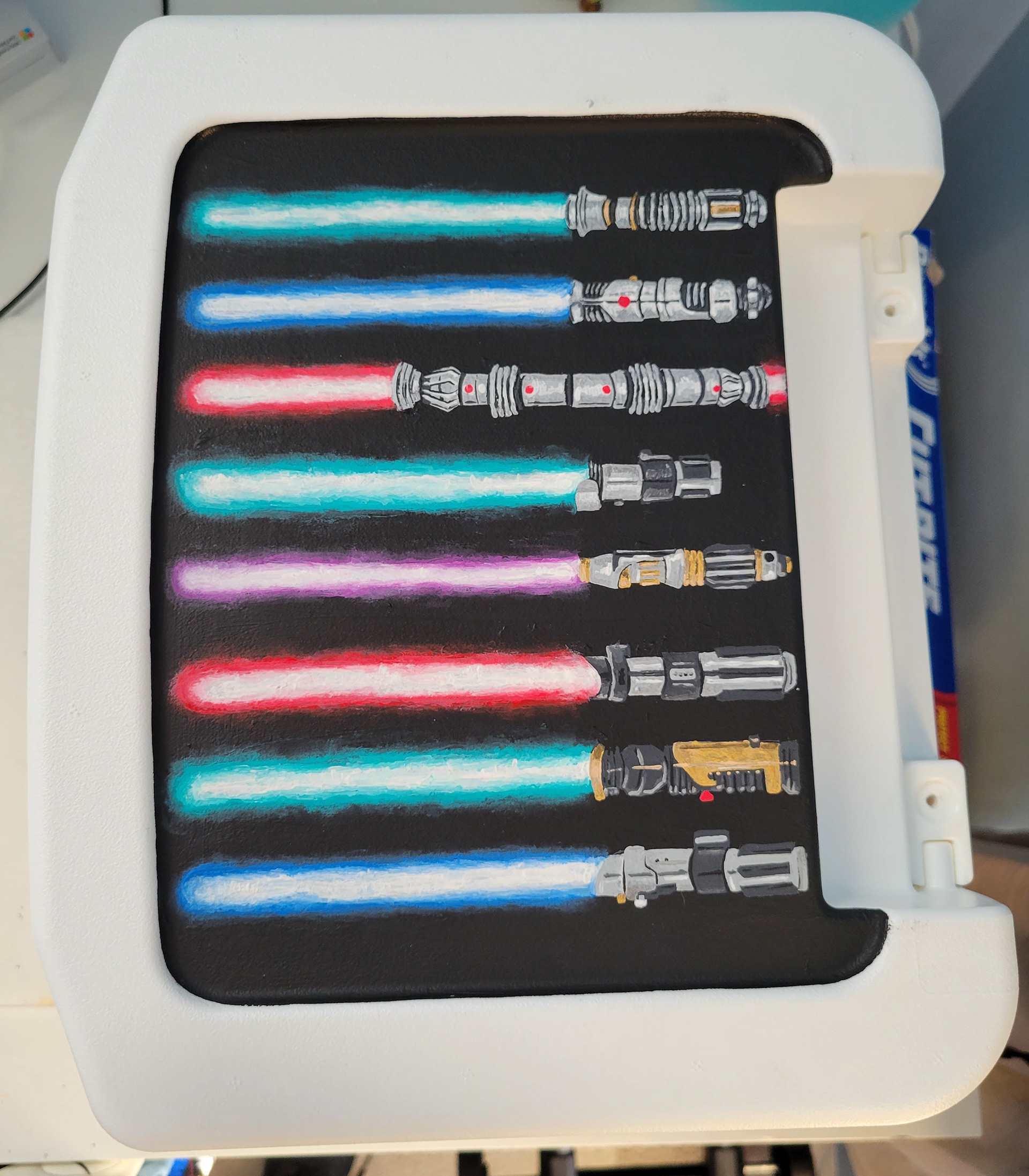 Star Wars/Space Themed Painted Cooler Lid