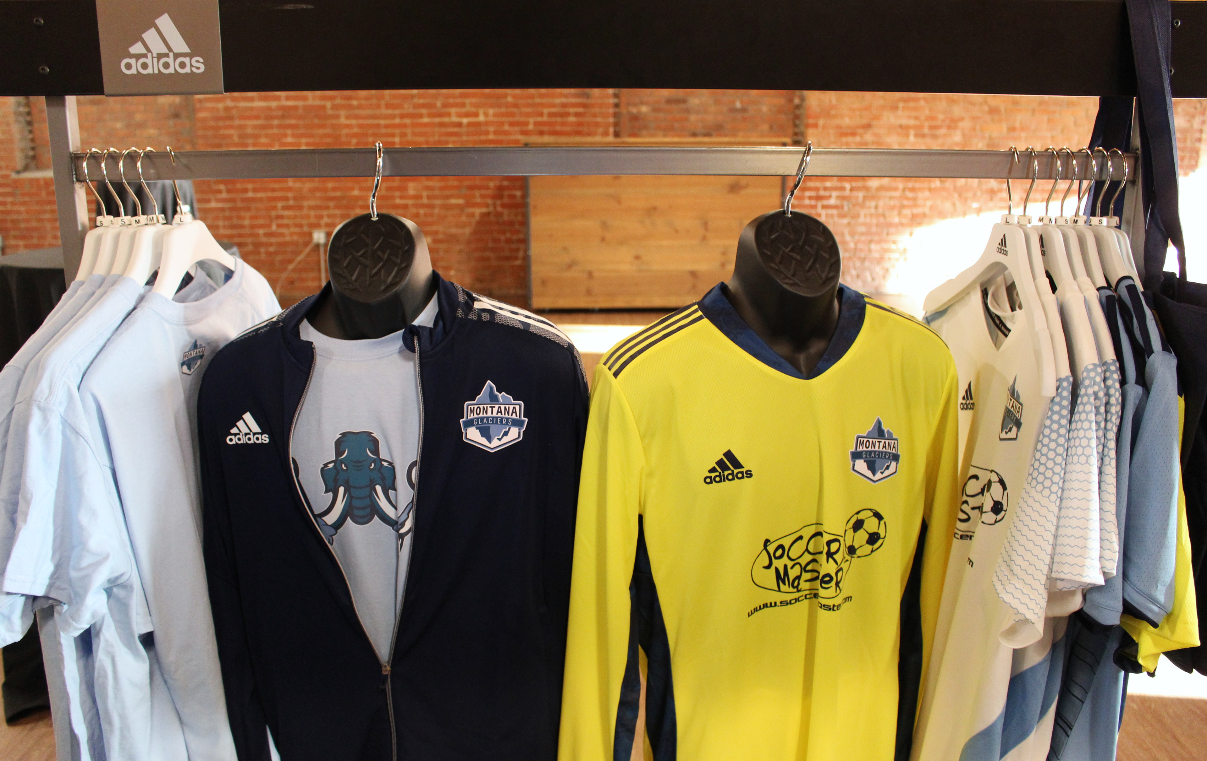 Senior Thesis Project: Fictional MLS Team "Montana Glaciers" Fanwear t-shirts, Jacket, and Goalkeeper Jersey