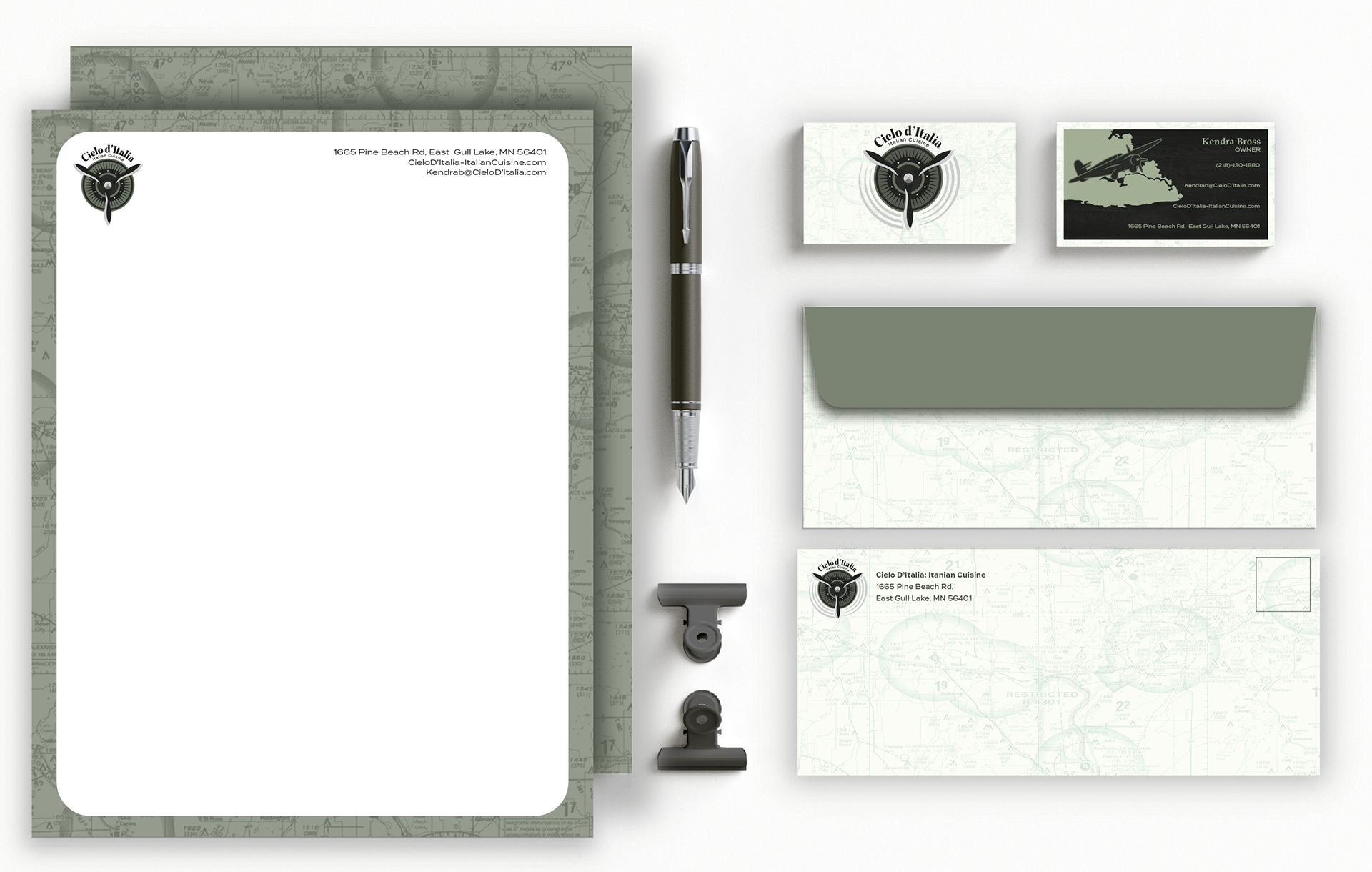 Restaurant Campaign Stationery Set