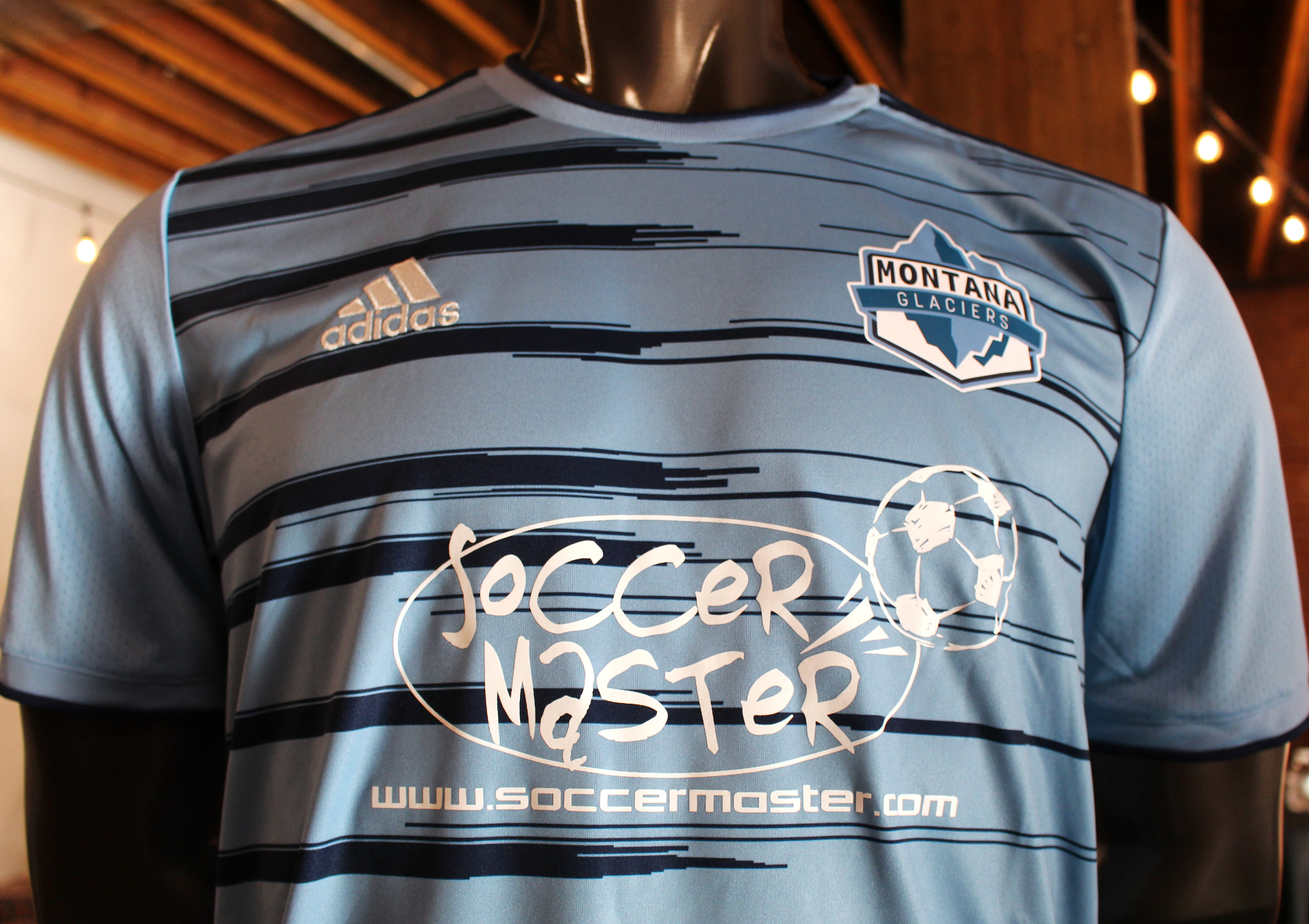 Senior Thesis Project: Fictional MLS Team "Montana Glaciers" Away Jersey (Front)
