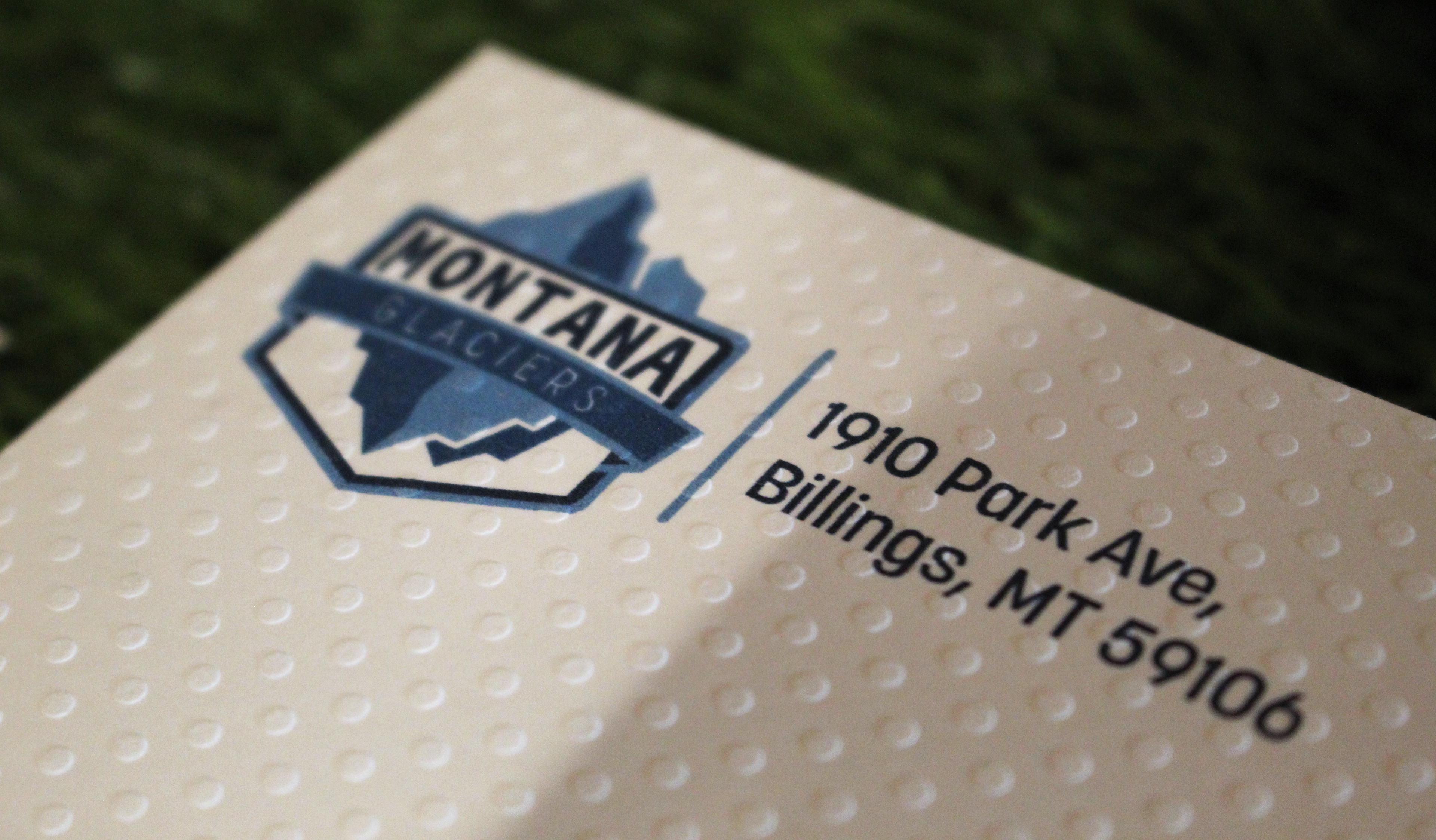 Senior Thesis Project: Fictional MLS Team "Montana Glaciers" Envelope Close-up