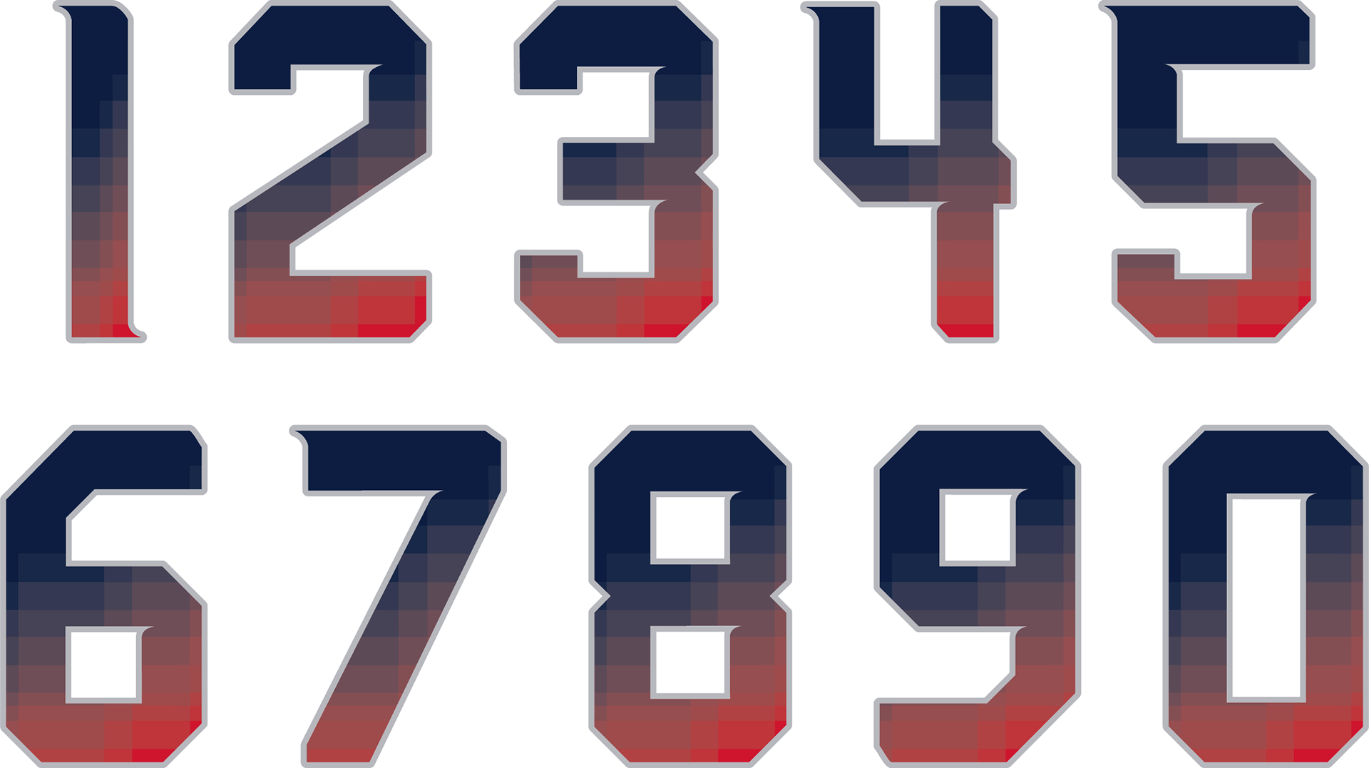 Custom uniform numbers for youth soccer club Nebraska Roots